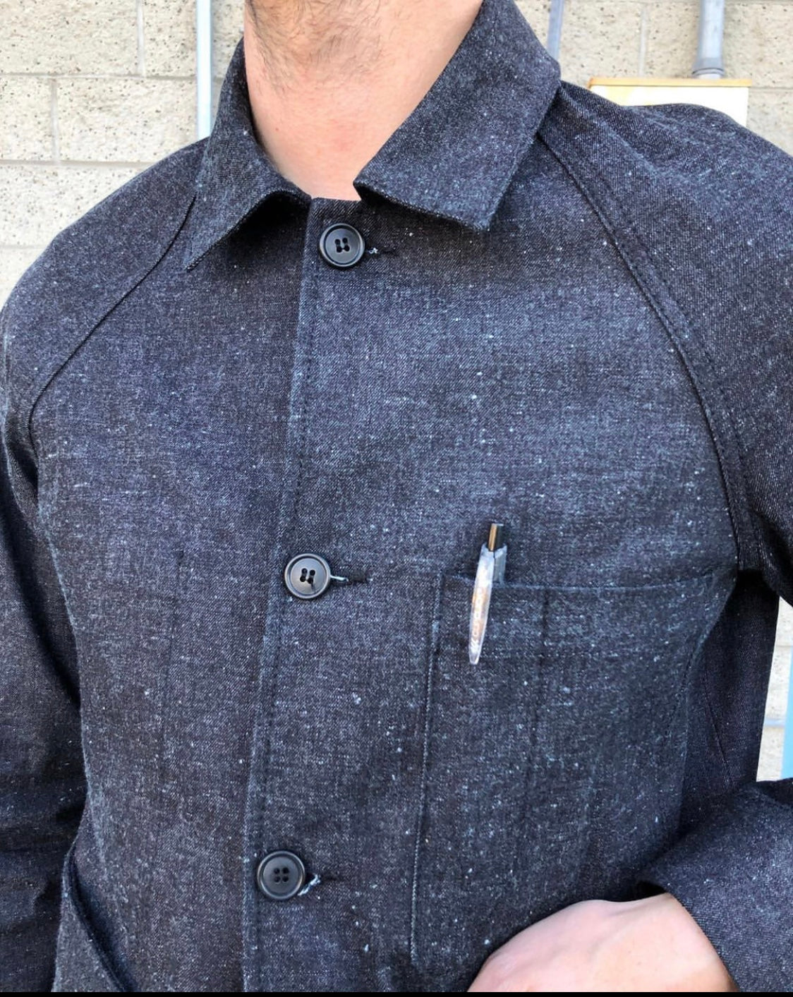 Rogue Territory (RGT) SS20 New Explorer Blazer in 9oz dark indigo neppy denim