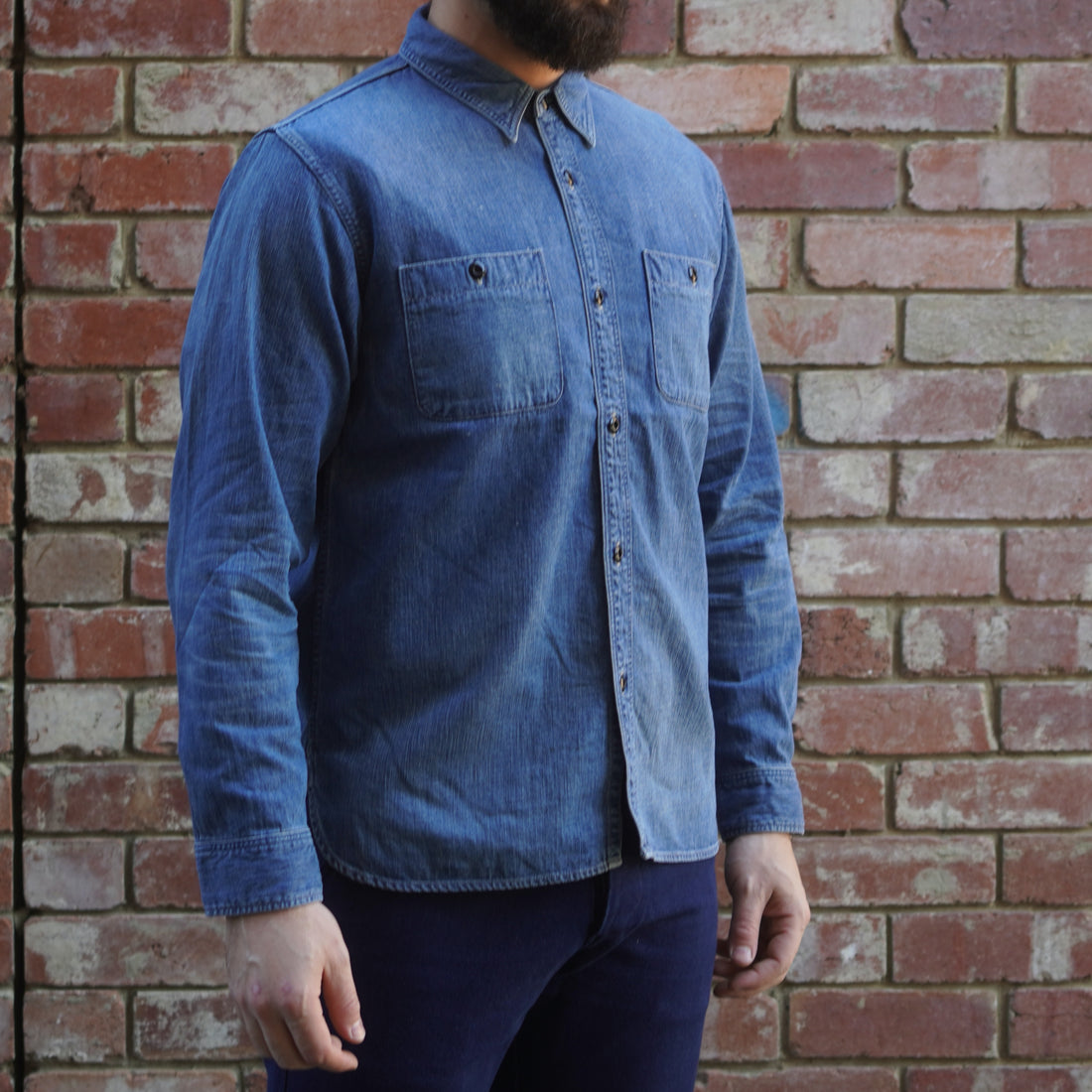 Work Shirt / Hand Washed Denim / Indigo