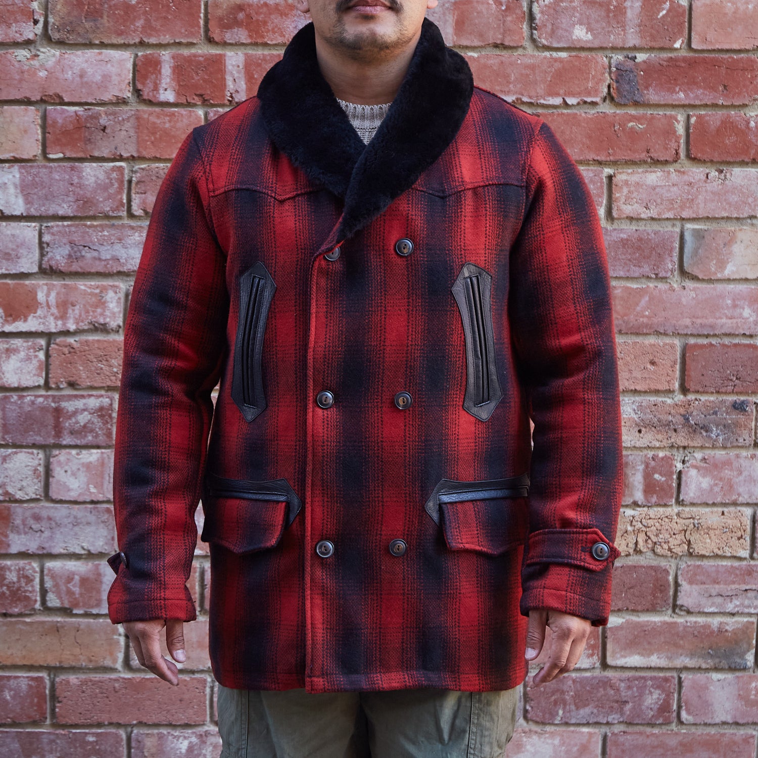 Tollgate Wool Coat / Red Plaid