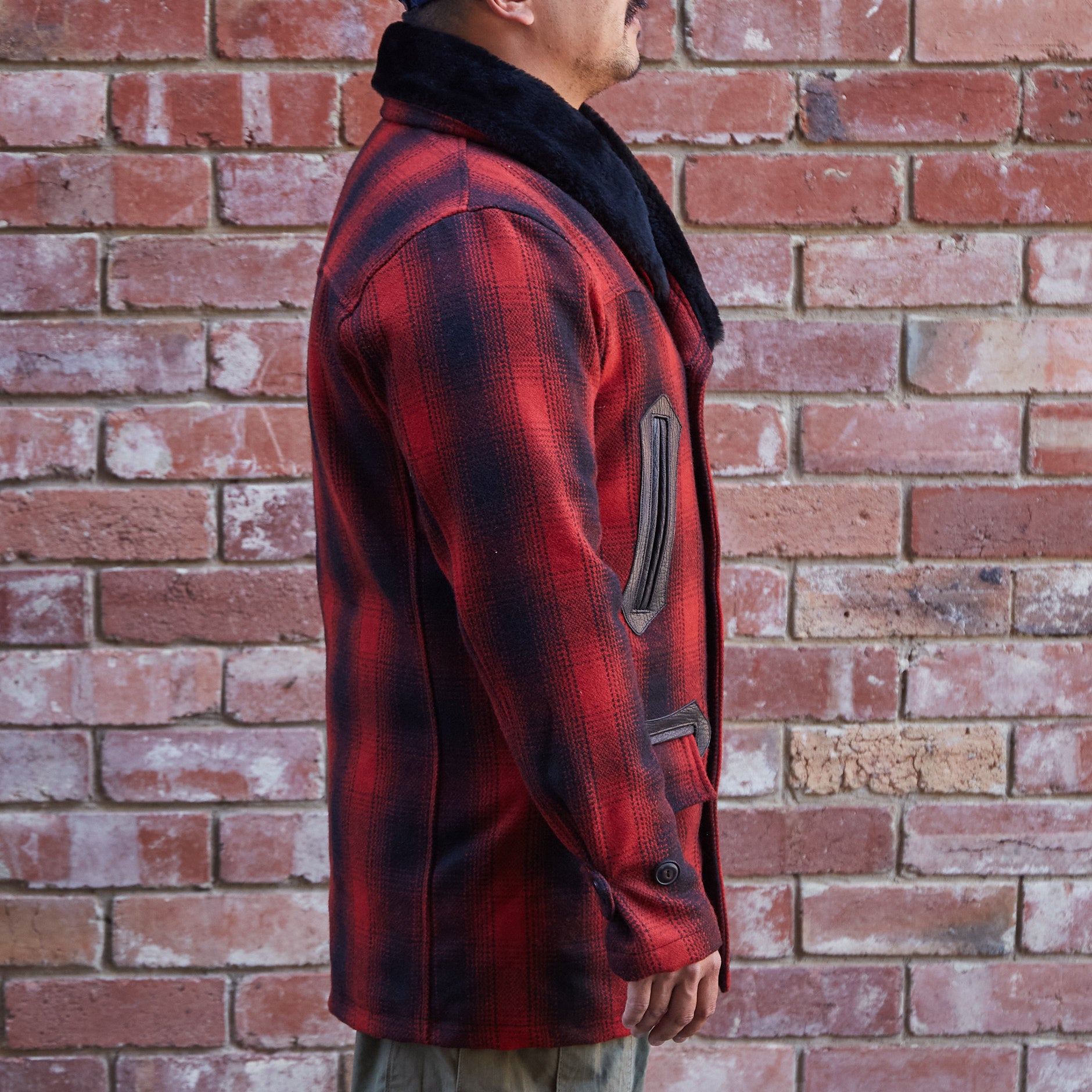 Tollgate Wool Coat / Red Plaid