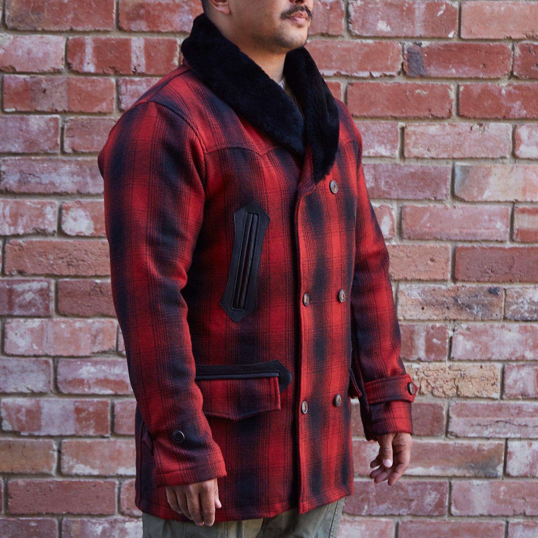 Tollgate Wool Coat / Red Plaid