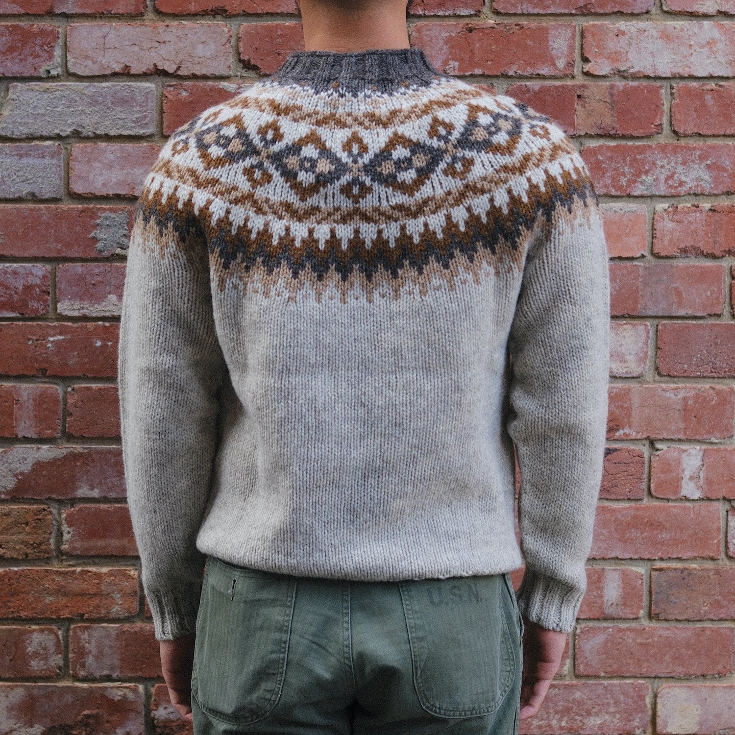 Fairisle Yoke Crew Sweater / Portland