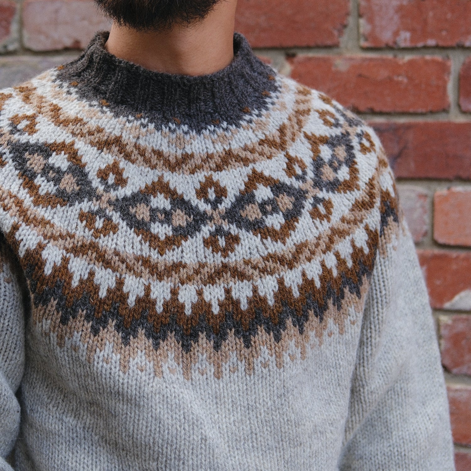 Fairisle Yoke Crew Sweater / Portland