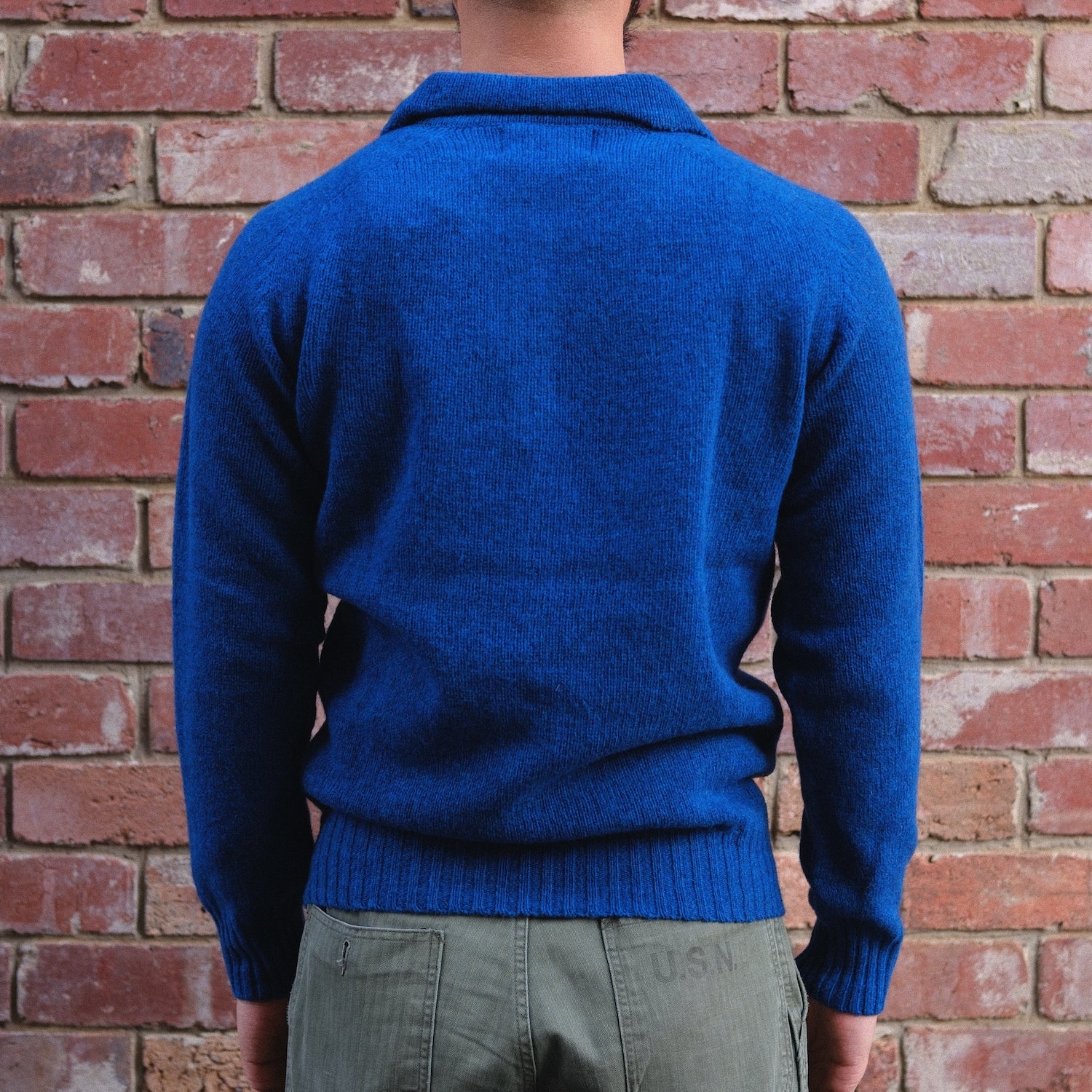Henley Neck Sweater / Atlantic Spray