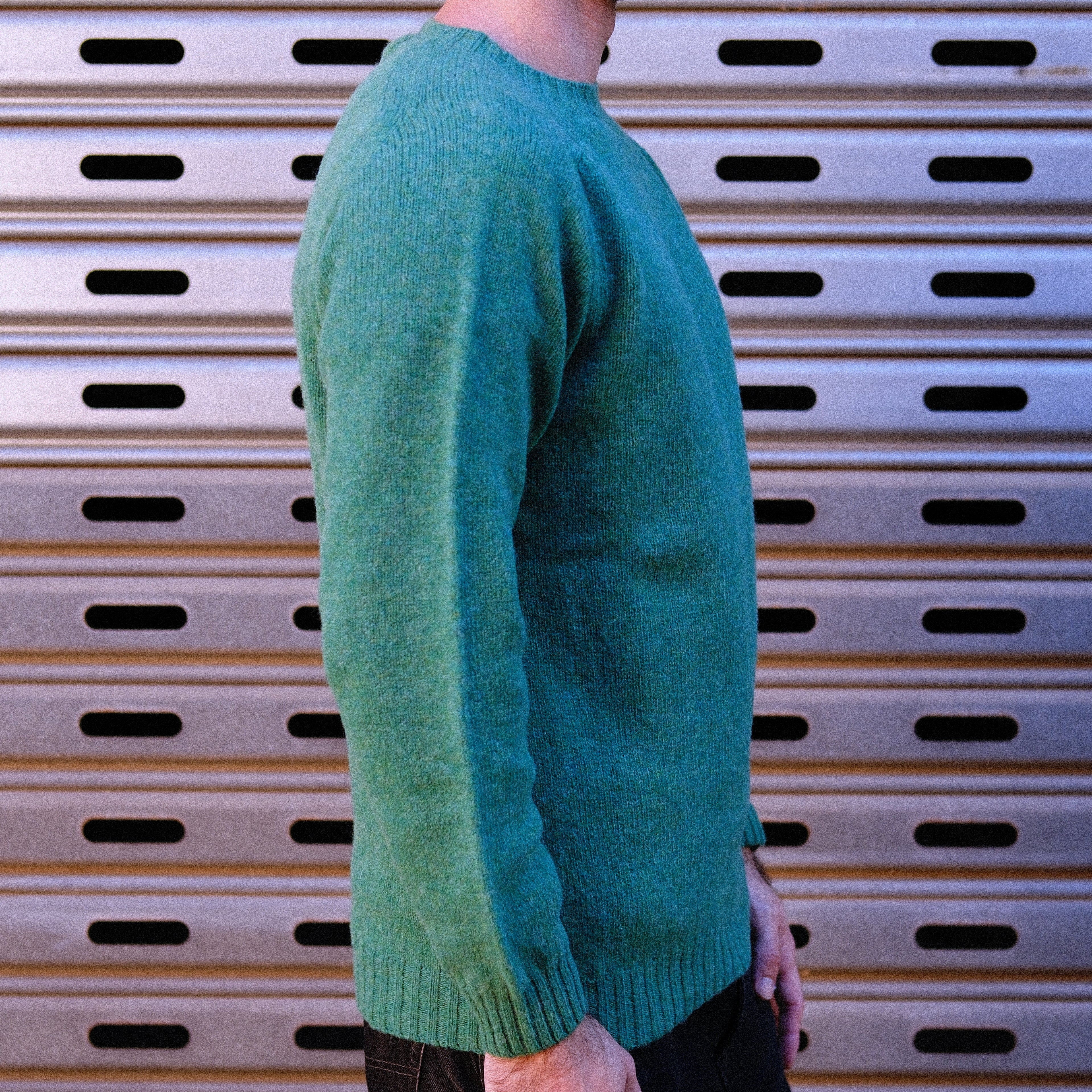 Wool Crew Pullover / Evergreen