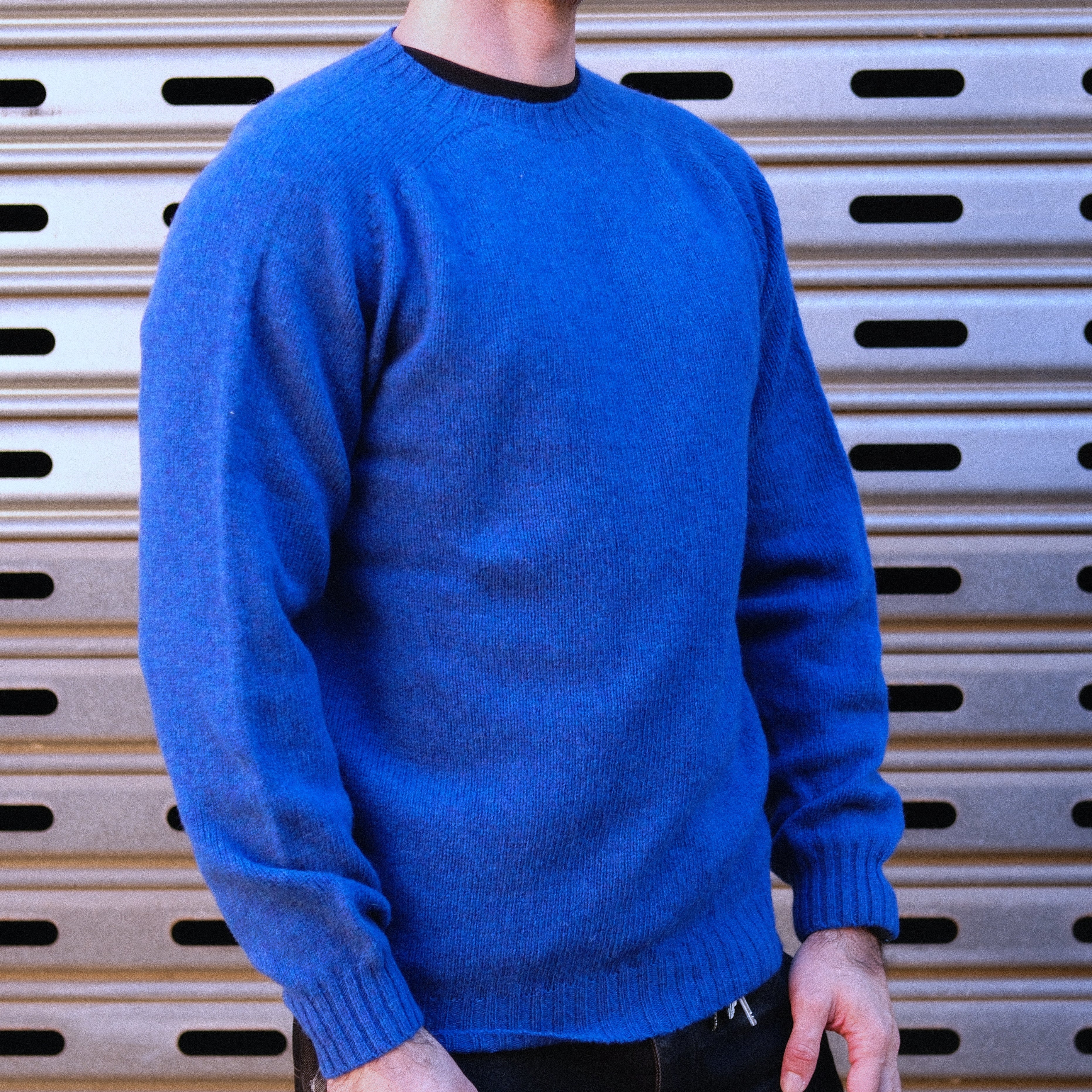 Wool Crew Pullover / Sapphire