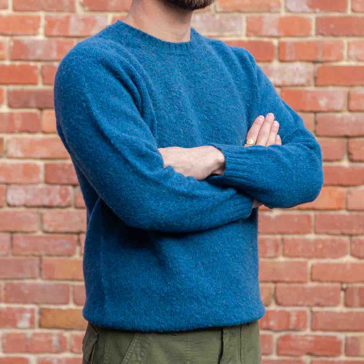 Saddle Shoulder Crew Neck / Atlantic Spray