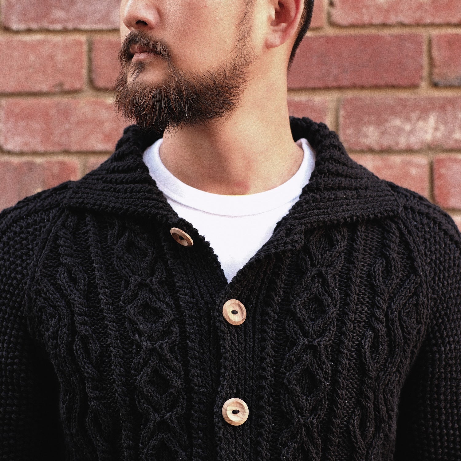 3A Lumber Cardigan / Black Cotton