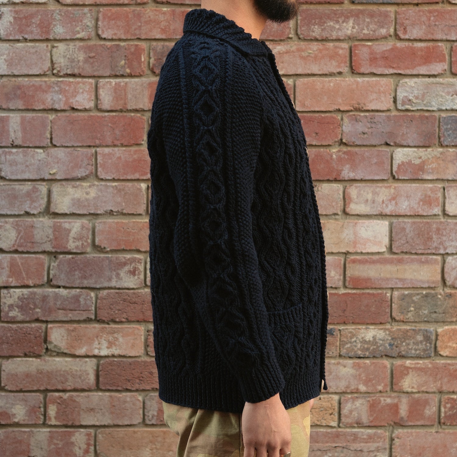 3A Lumber Cardigan / Black Cotton