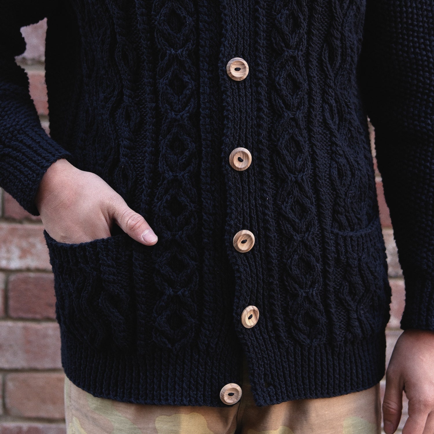 3A Lumber Cardigan / Black Cotton