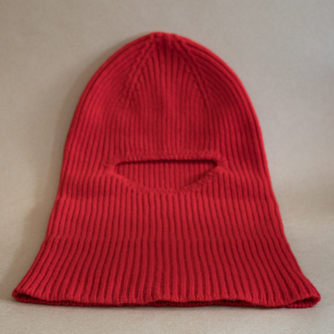 Ribbed Ski Mask / Crimson