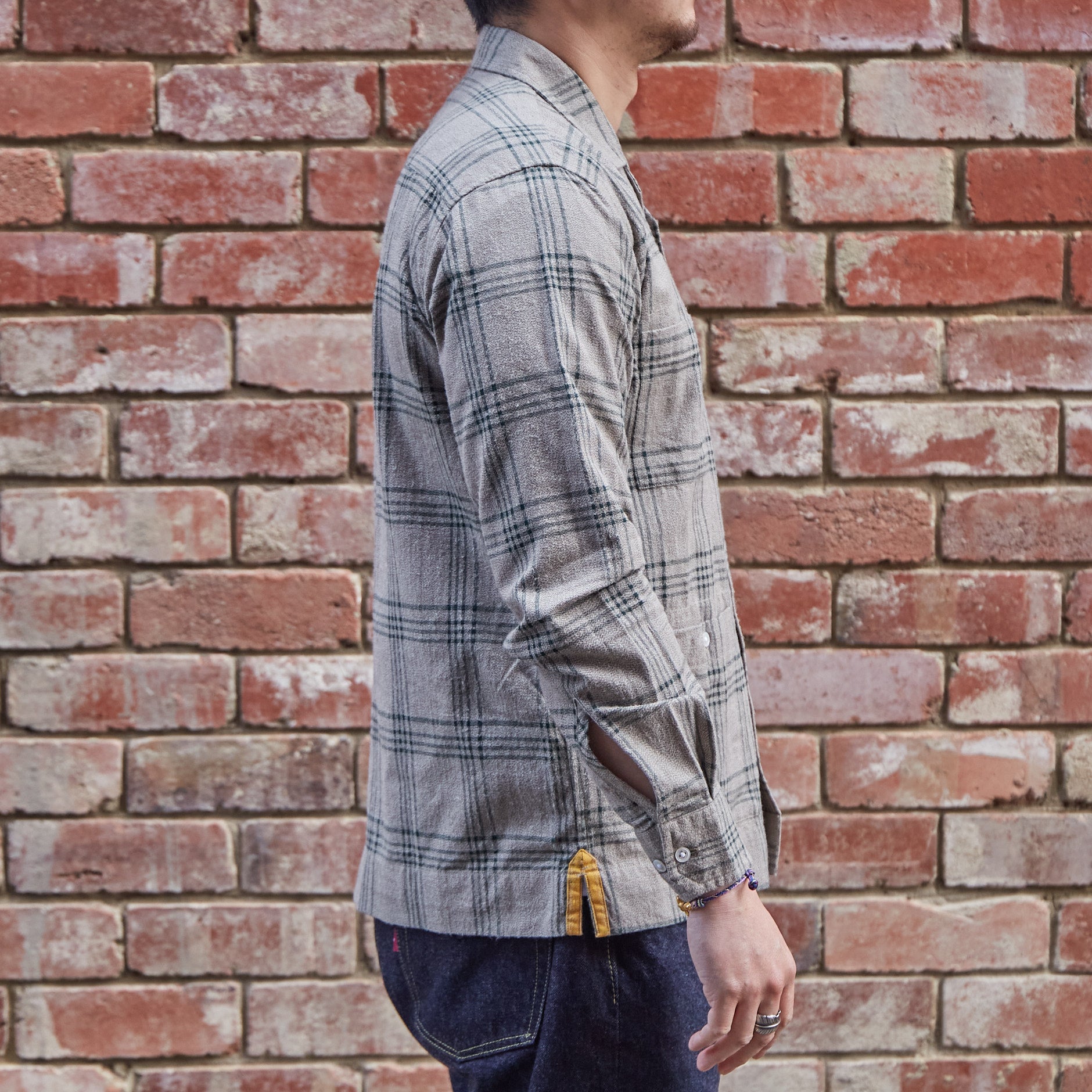 Madras Cuban Shirt / Khaki