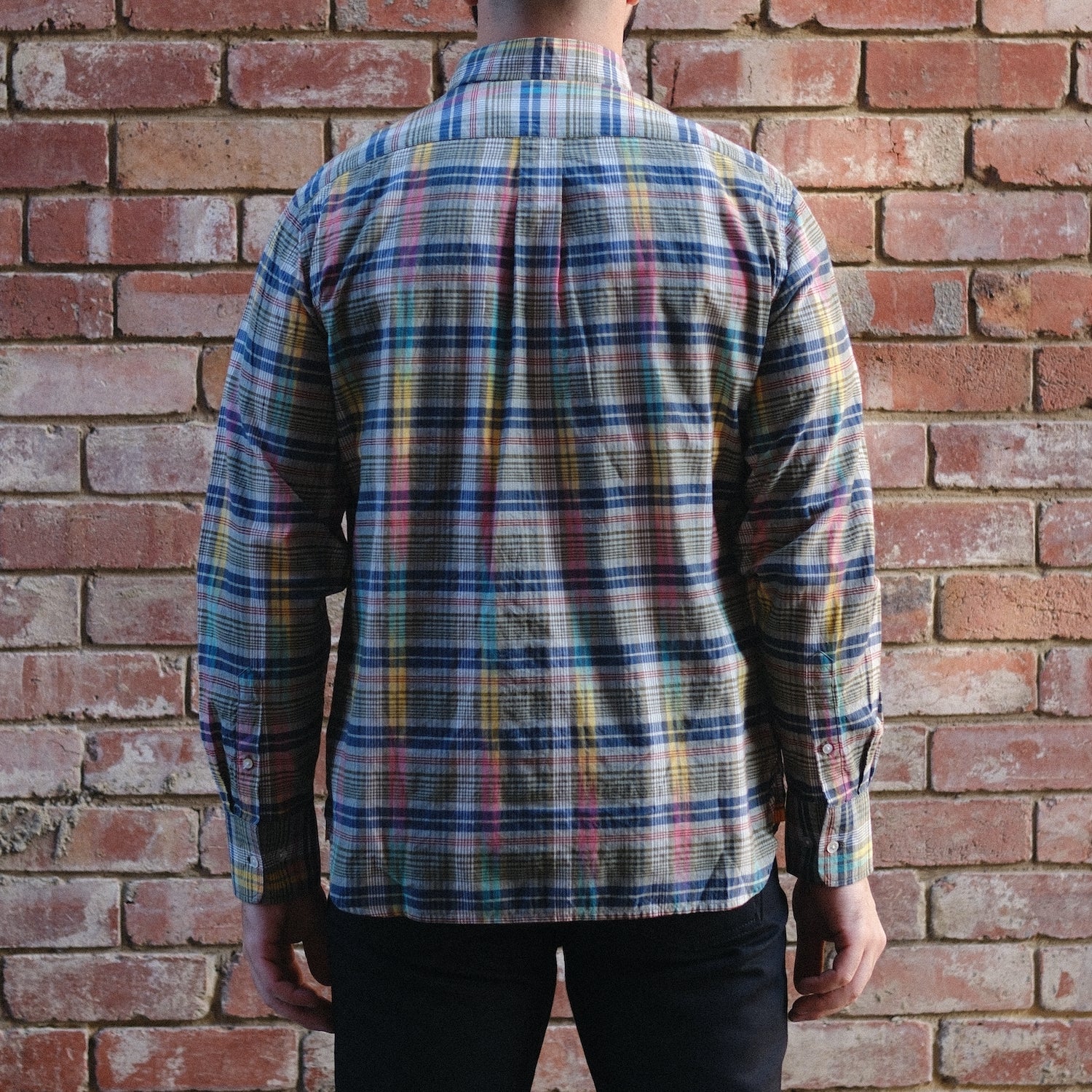 Madras Button Down Shirt / Amazonite Combo