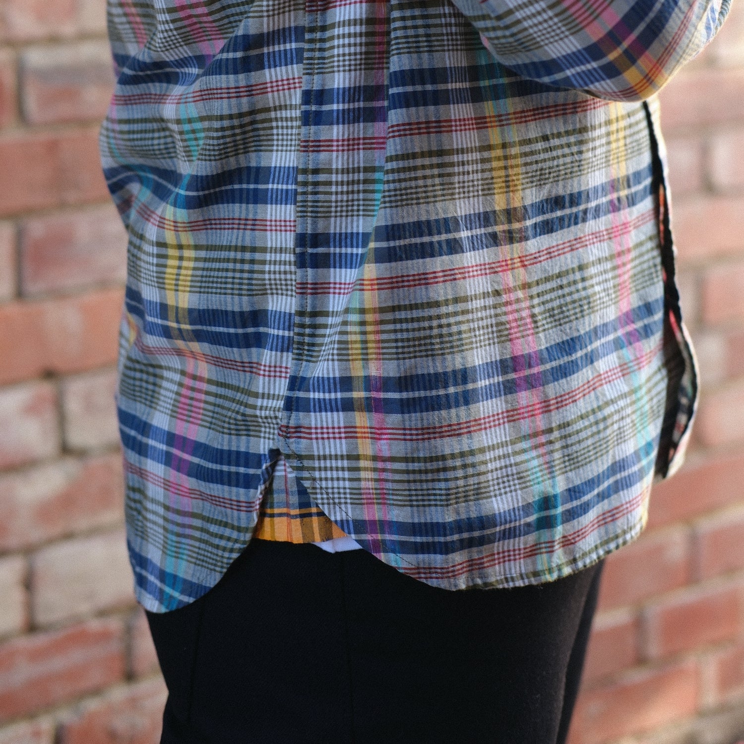 Madras Button Down Shirt / Amazonite Combo