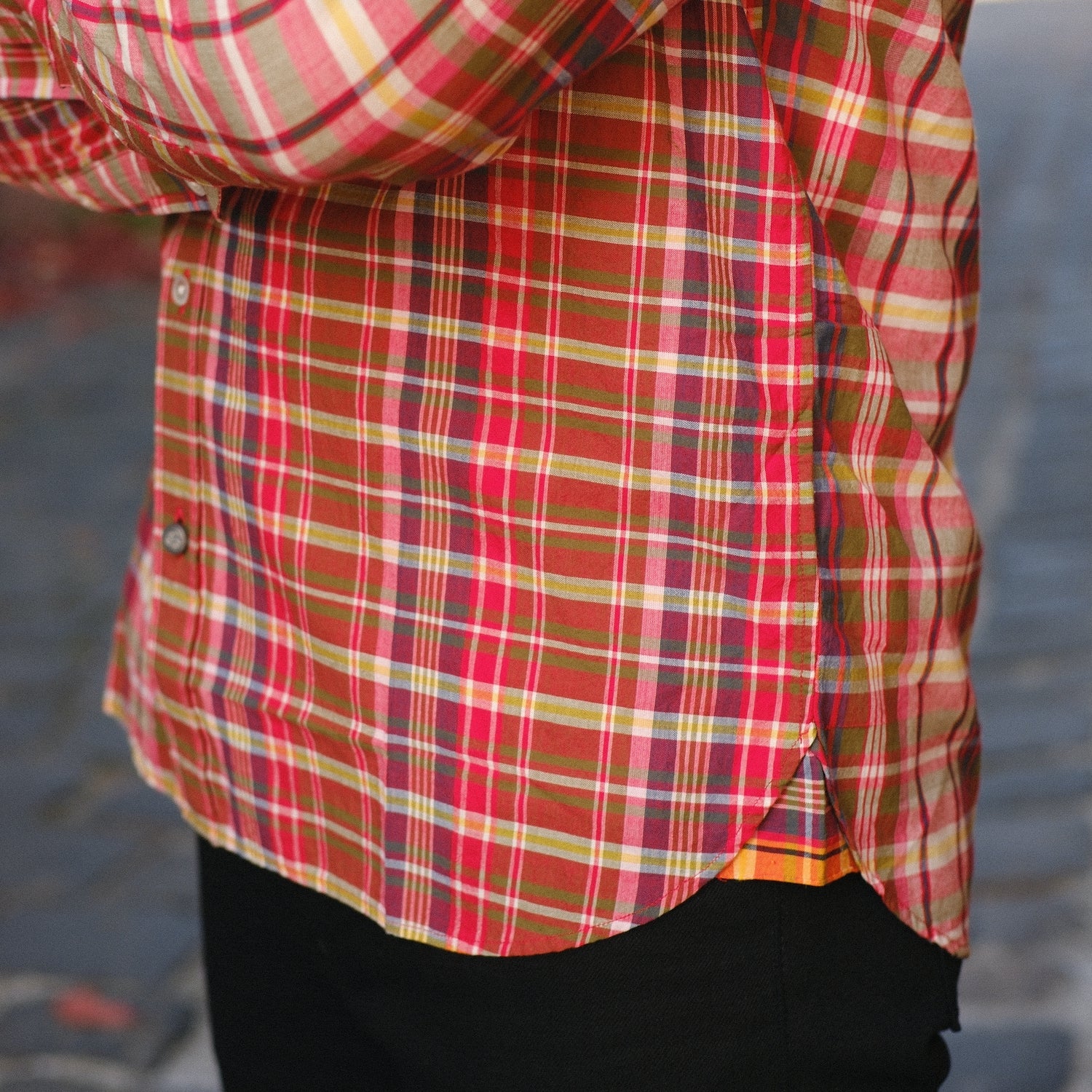 Madras Button Down Shirt / Carnelian Combo