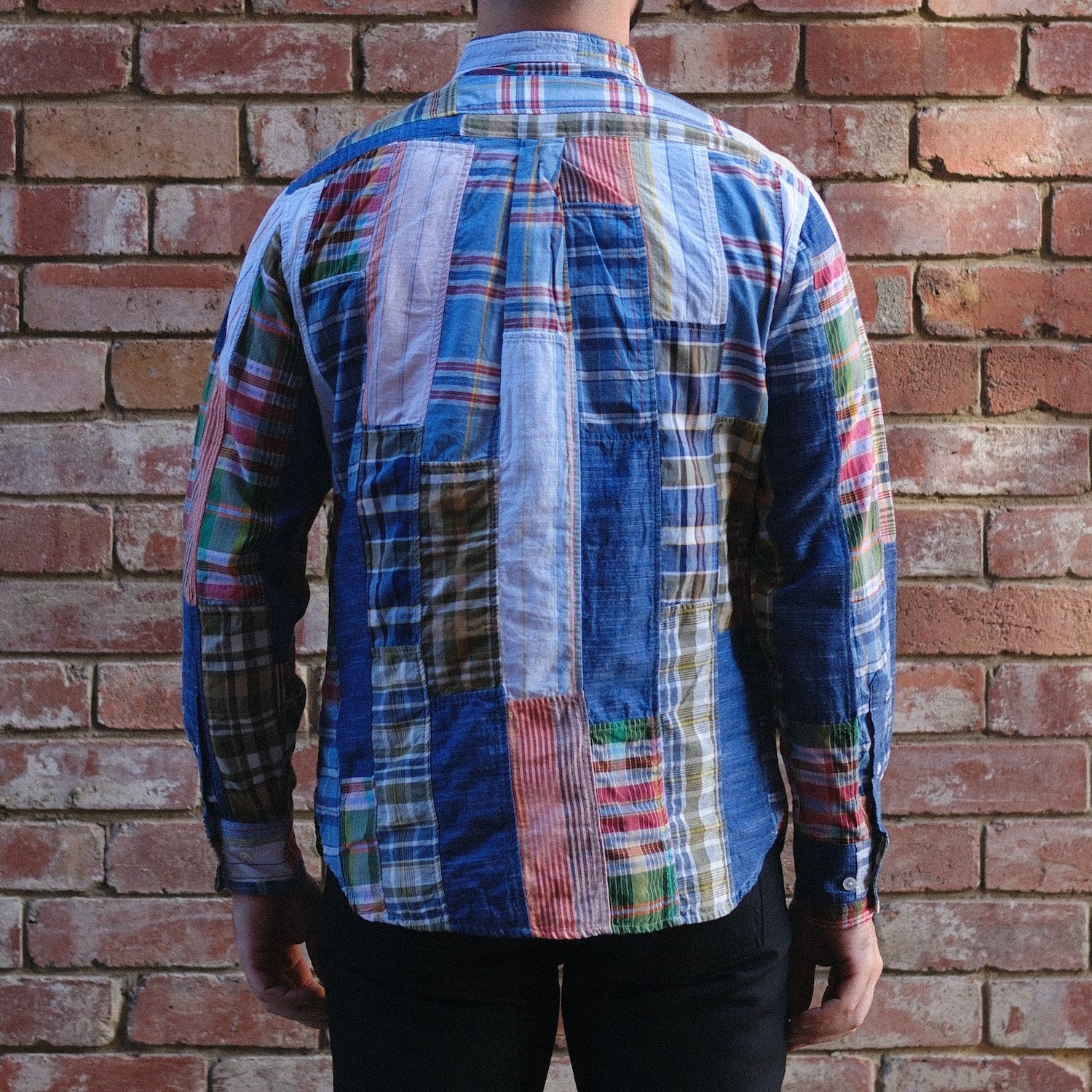 Madras Button Down Shirt / Contrasting Parts