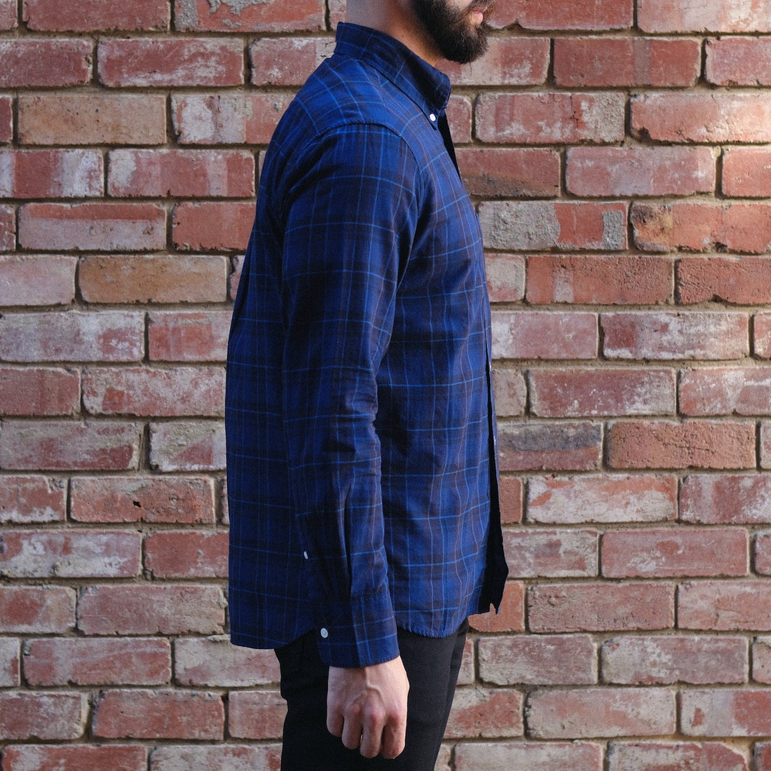 Madras Button Down Shirt / Navy Check