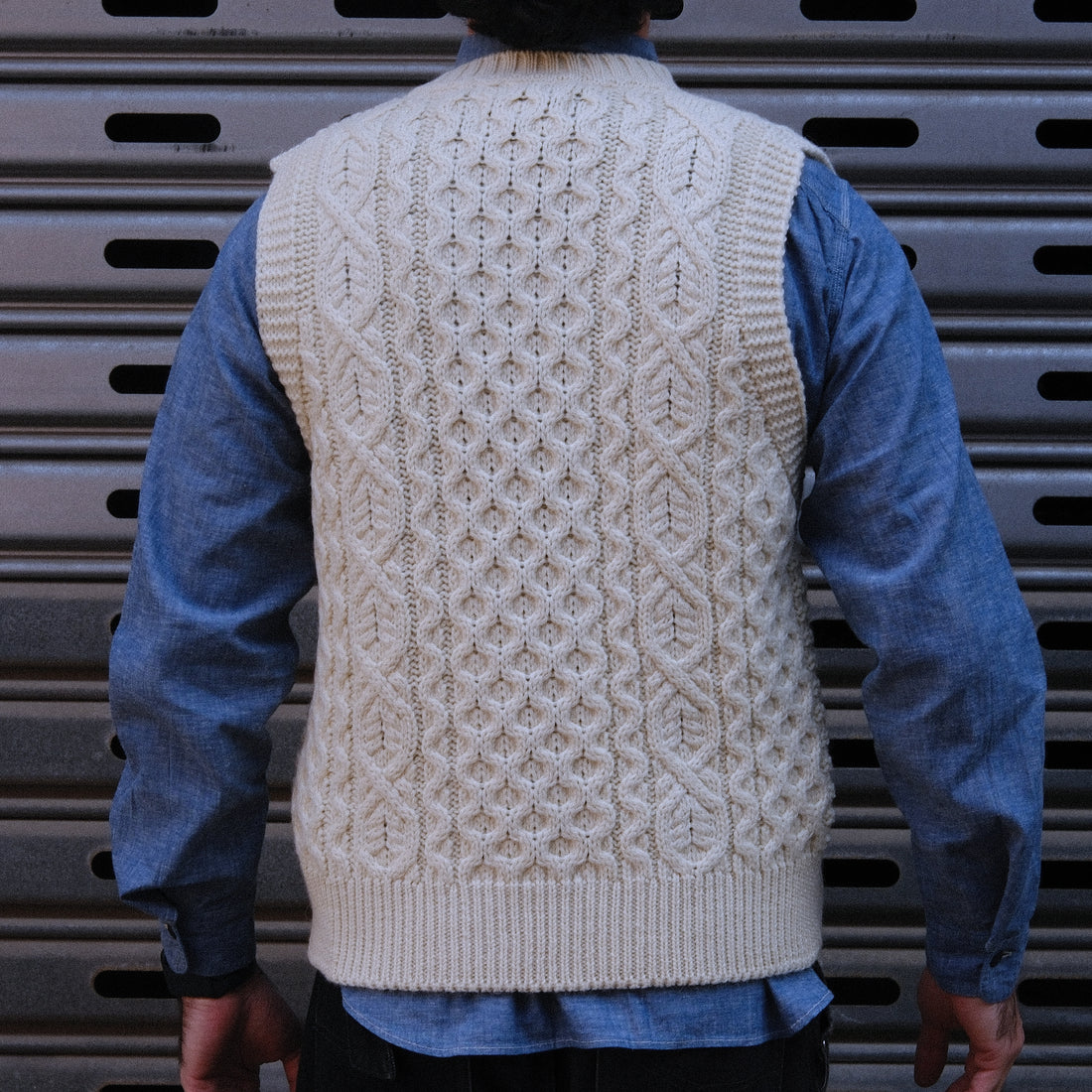Hudson Aran Vest / Ecru