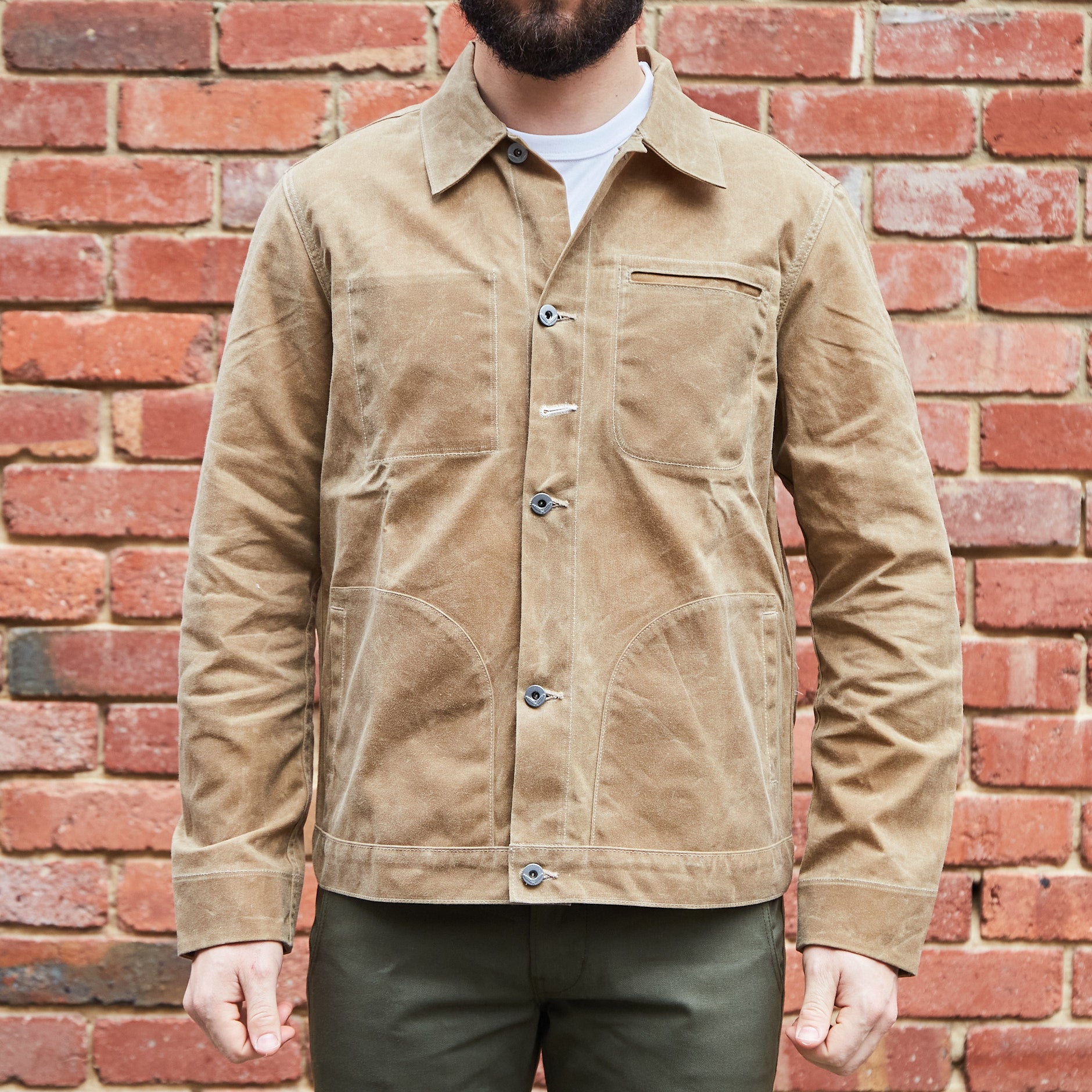 Rogue Territory Waxed Canvas Supply Jacket Tan Ridgeline