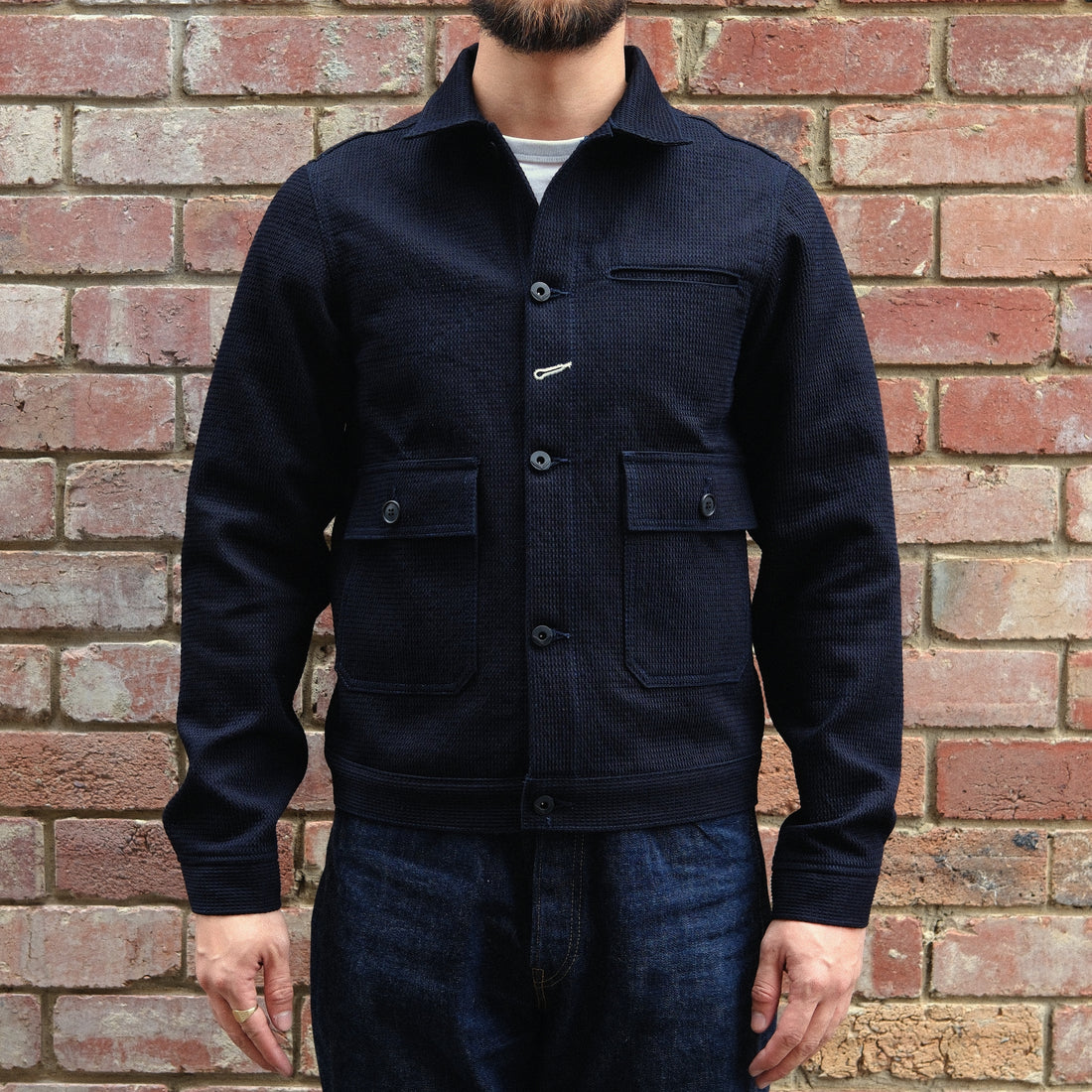 Ranger Jacket / Indigo Shashiko Waffle