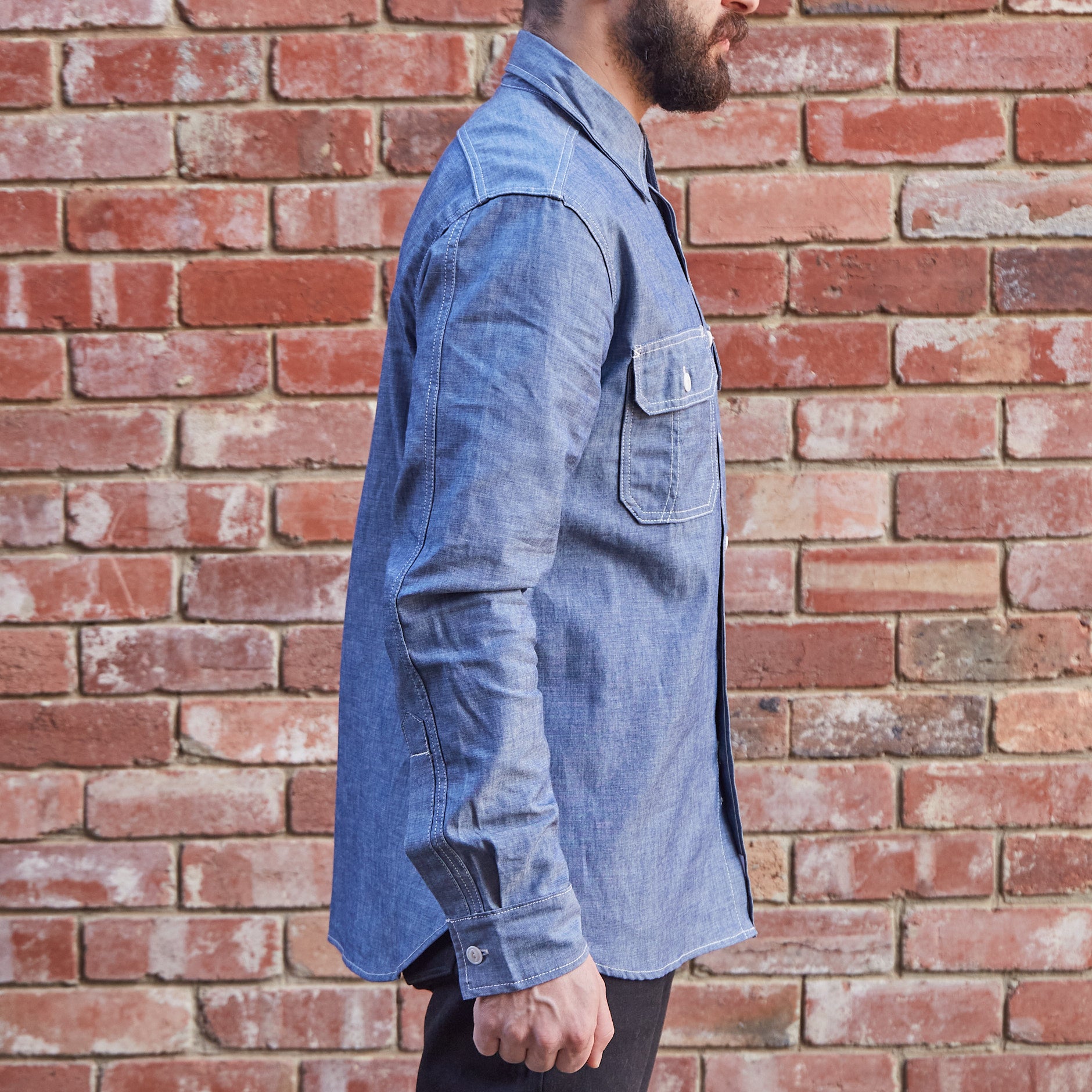 Clampdown Work Shirt / Blue Chambray