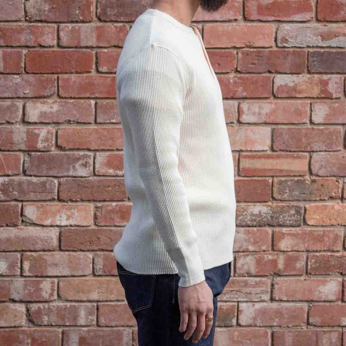 Henley Waffle Tee / Off White