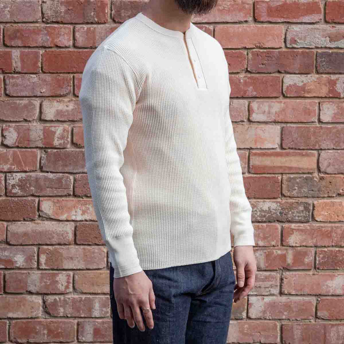 Henley Waffle Tee / Off White