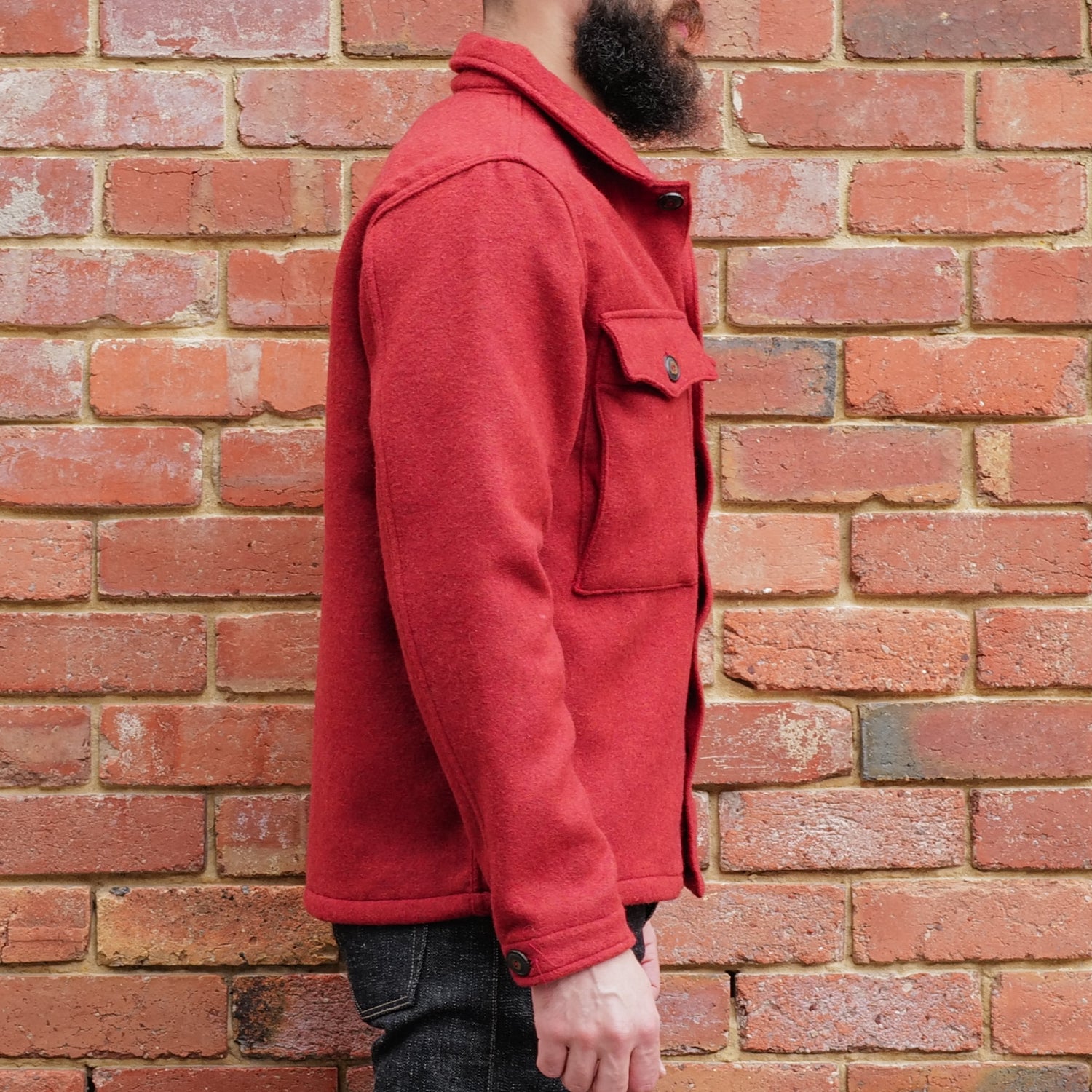 Midway Jacket / Red Wool Melton