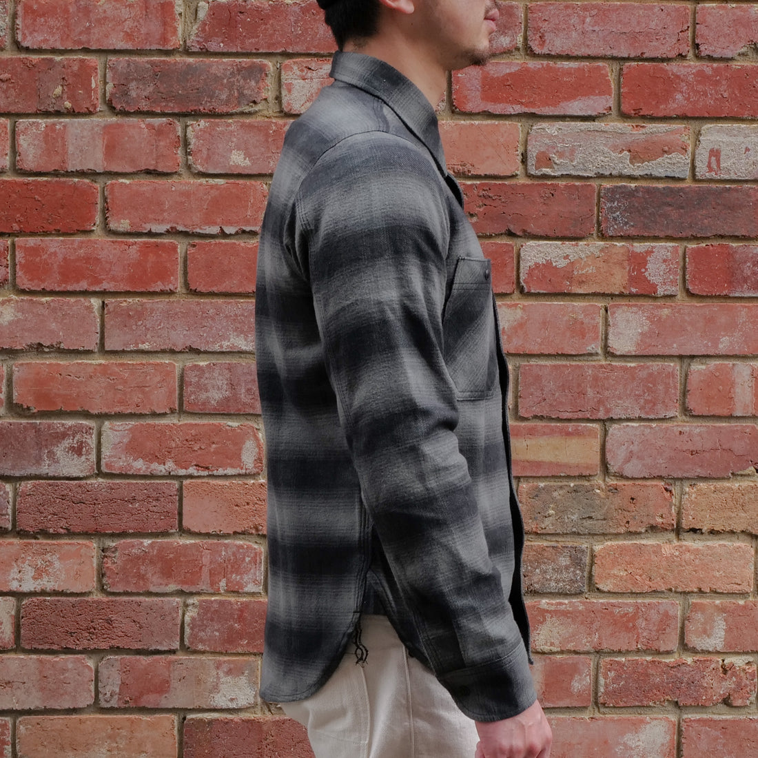 BM Work Shirt / Grey Plaid Flannel