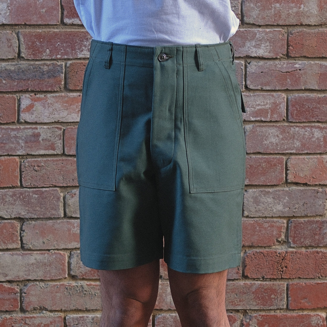 1961 Utility Shorts / Vintage Olive Sateen
