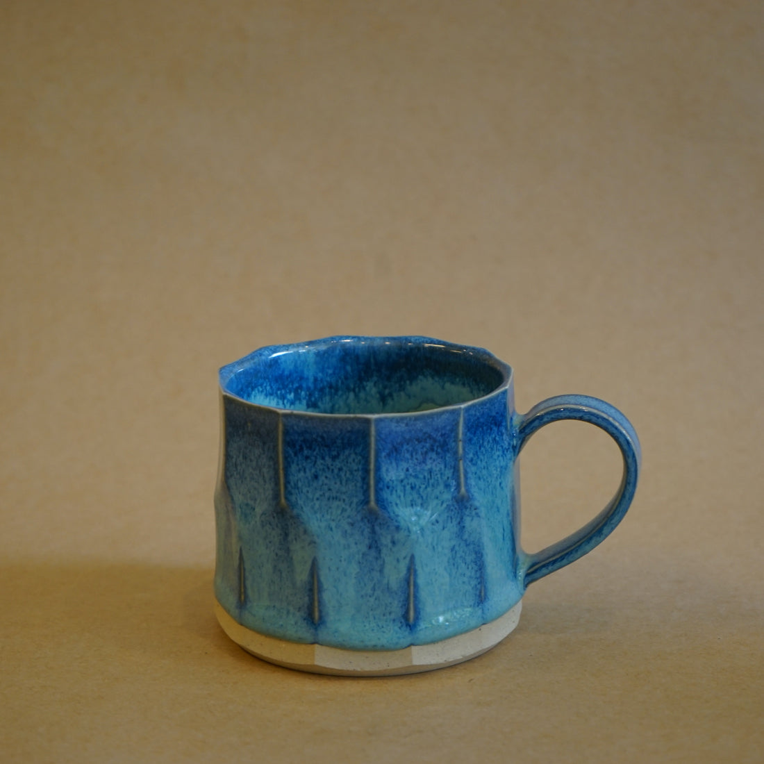 Double Cut Mug / Blue Green