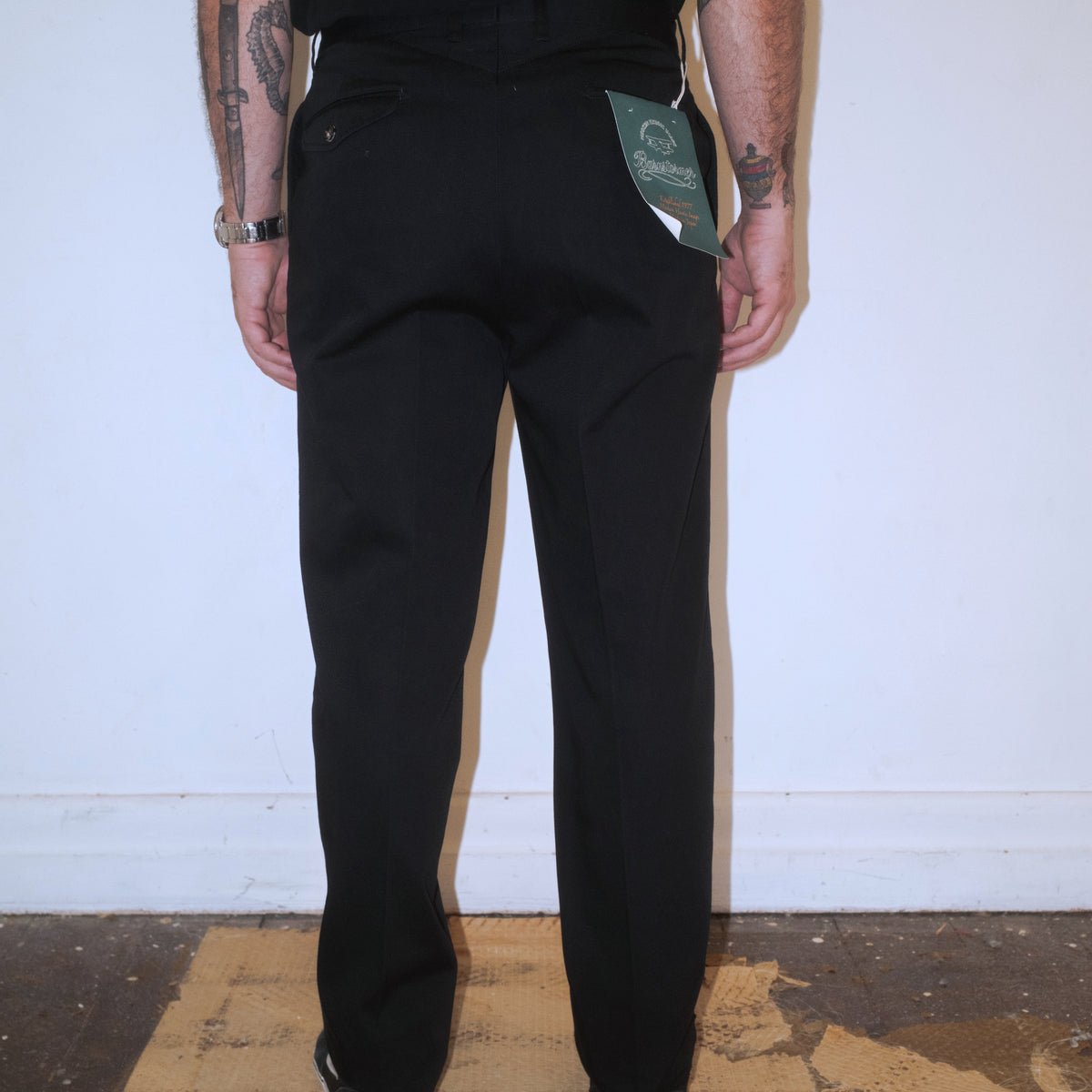 1955UC / 2 Pleated Chinos Trousers / Navy