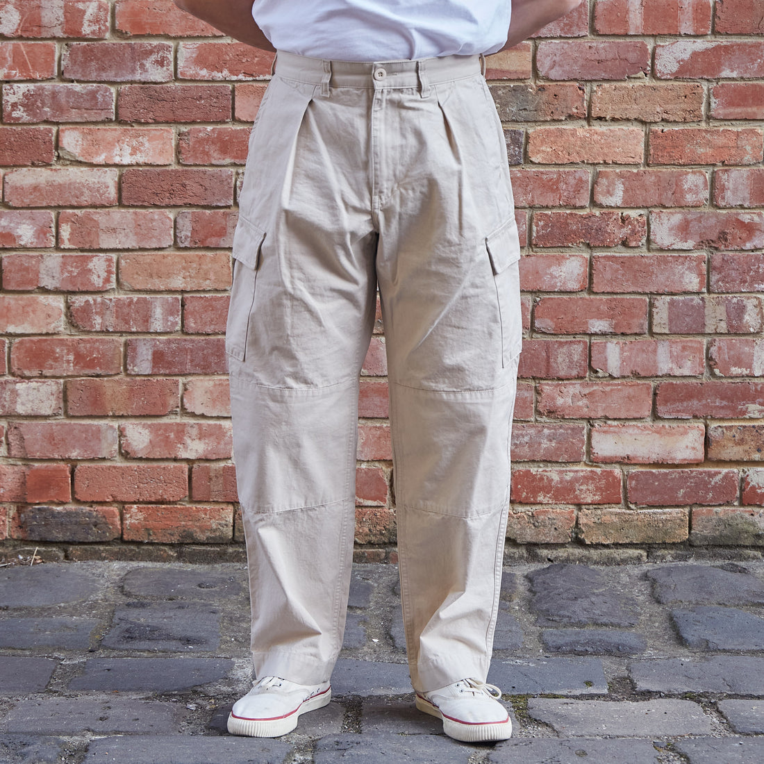 Military Cargo Pants / Sand Beige