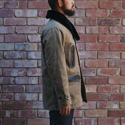Tollgate Wool Coat / Wax Canvas / Tobacco