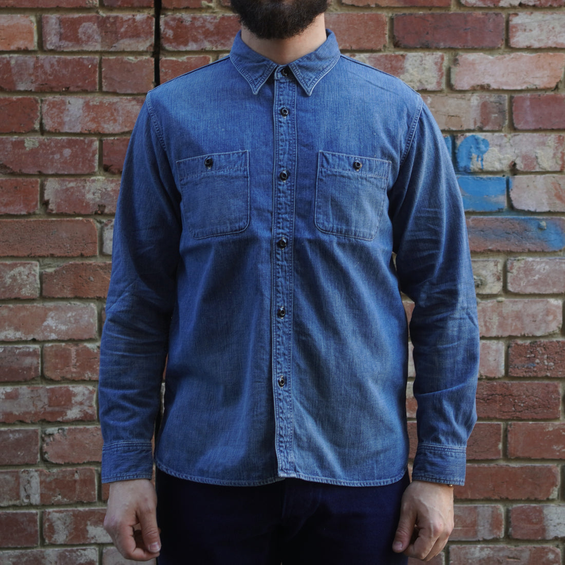 Work Shirt / Hand Washed Denim / Indigo