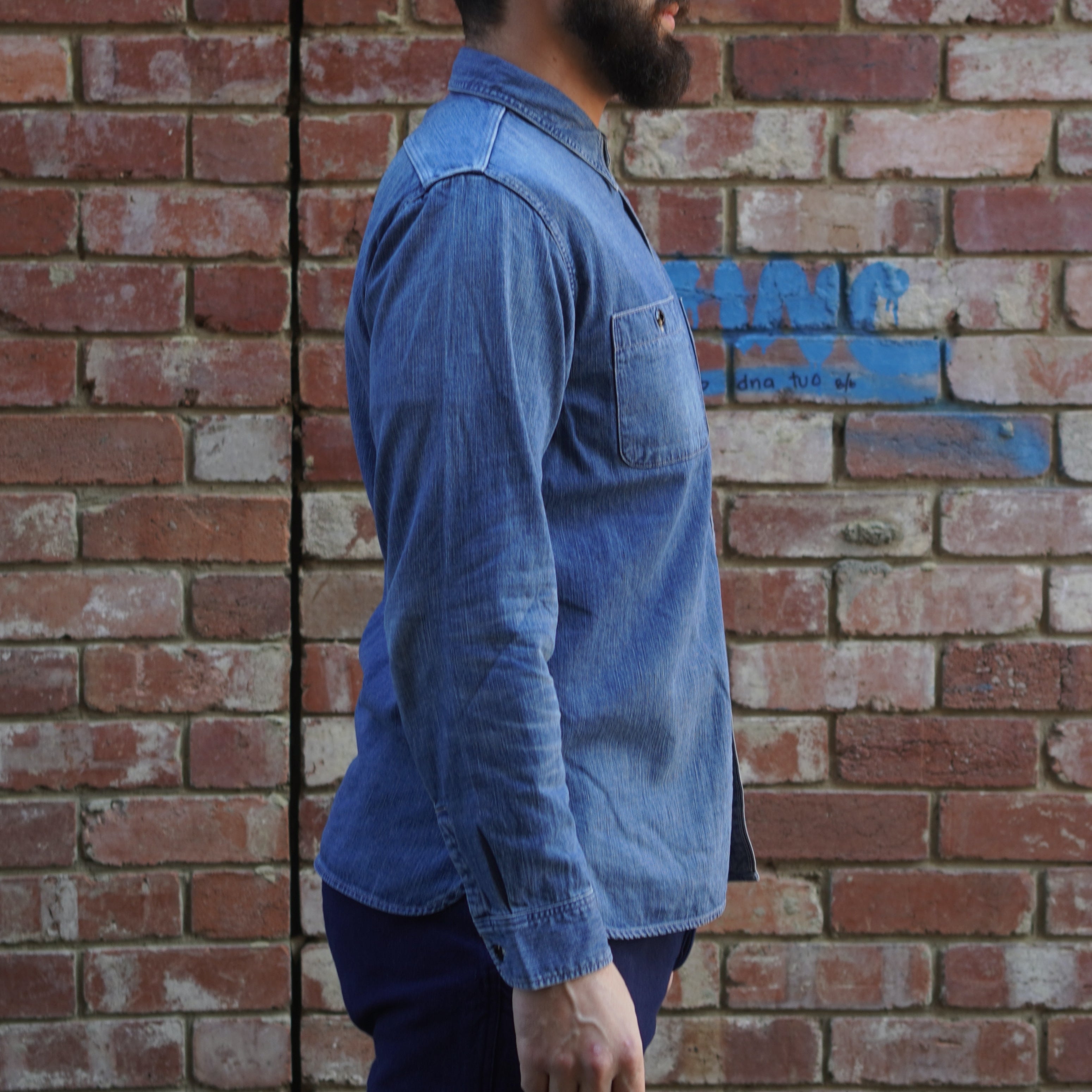 Work Shirt / Hand Washed Denim / Indigo