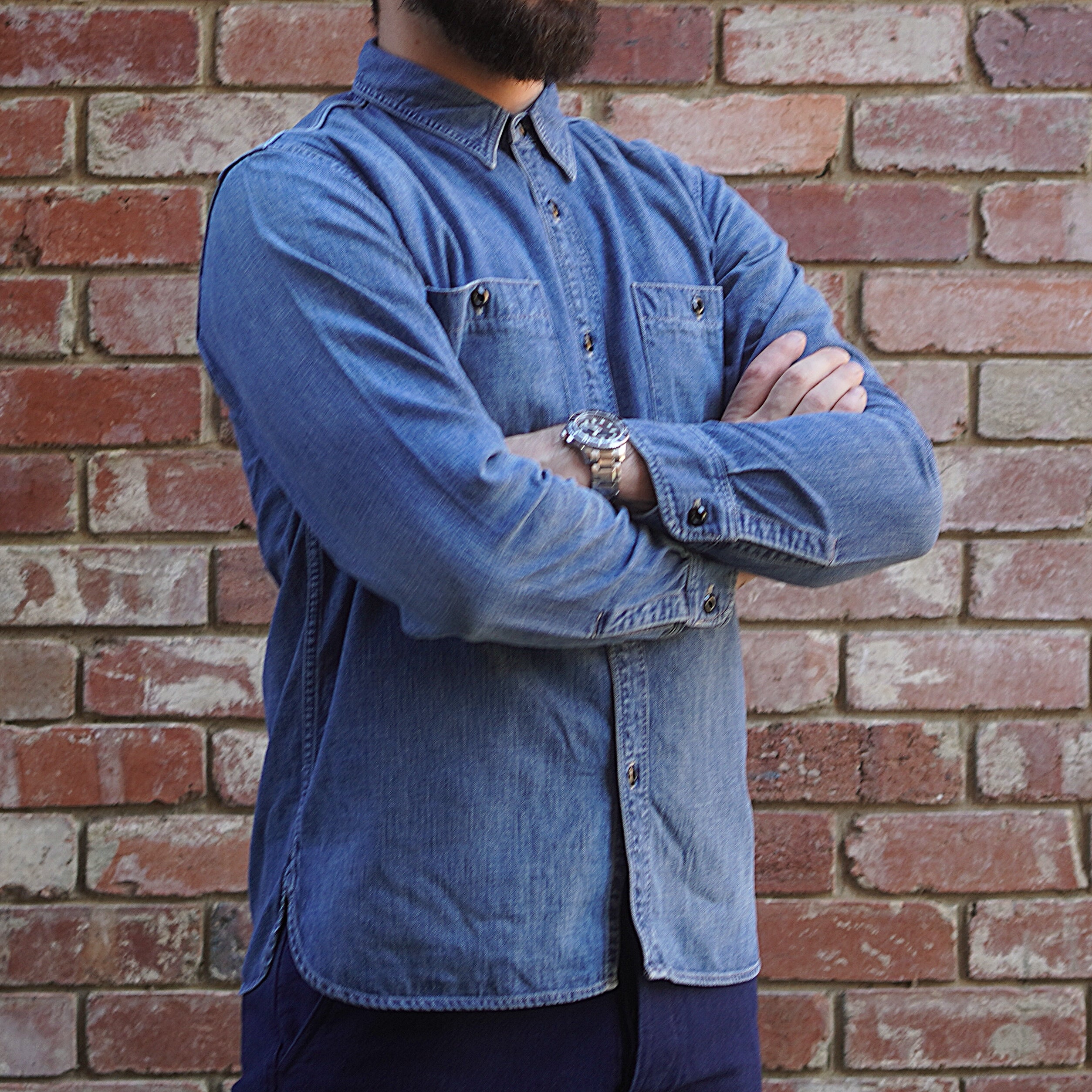 Work Shirt / Hand Washed Denim / Indigo