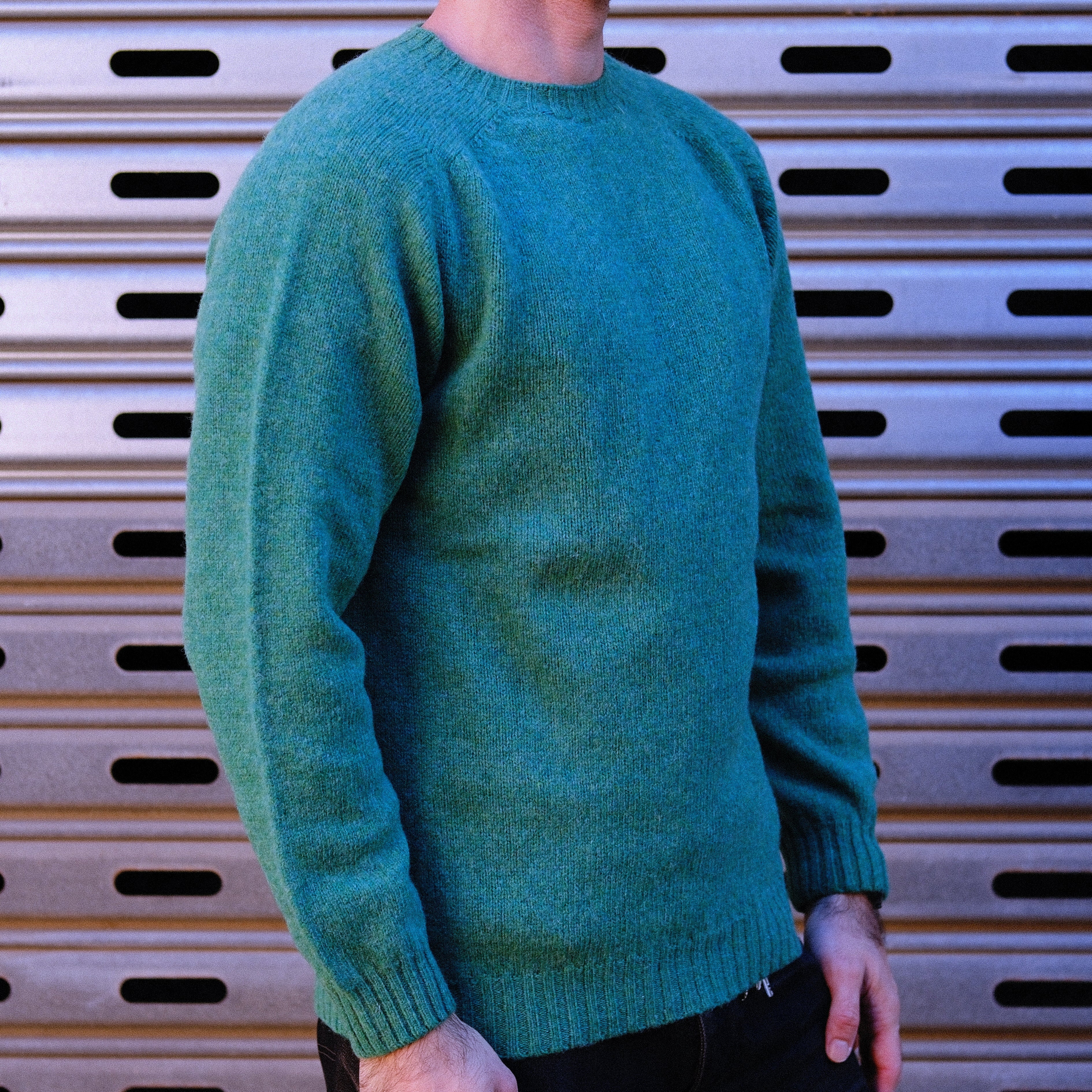 Wool Crew Pullover / Evergreen