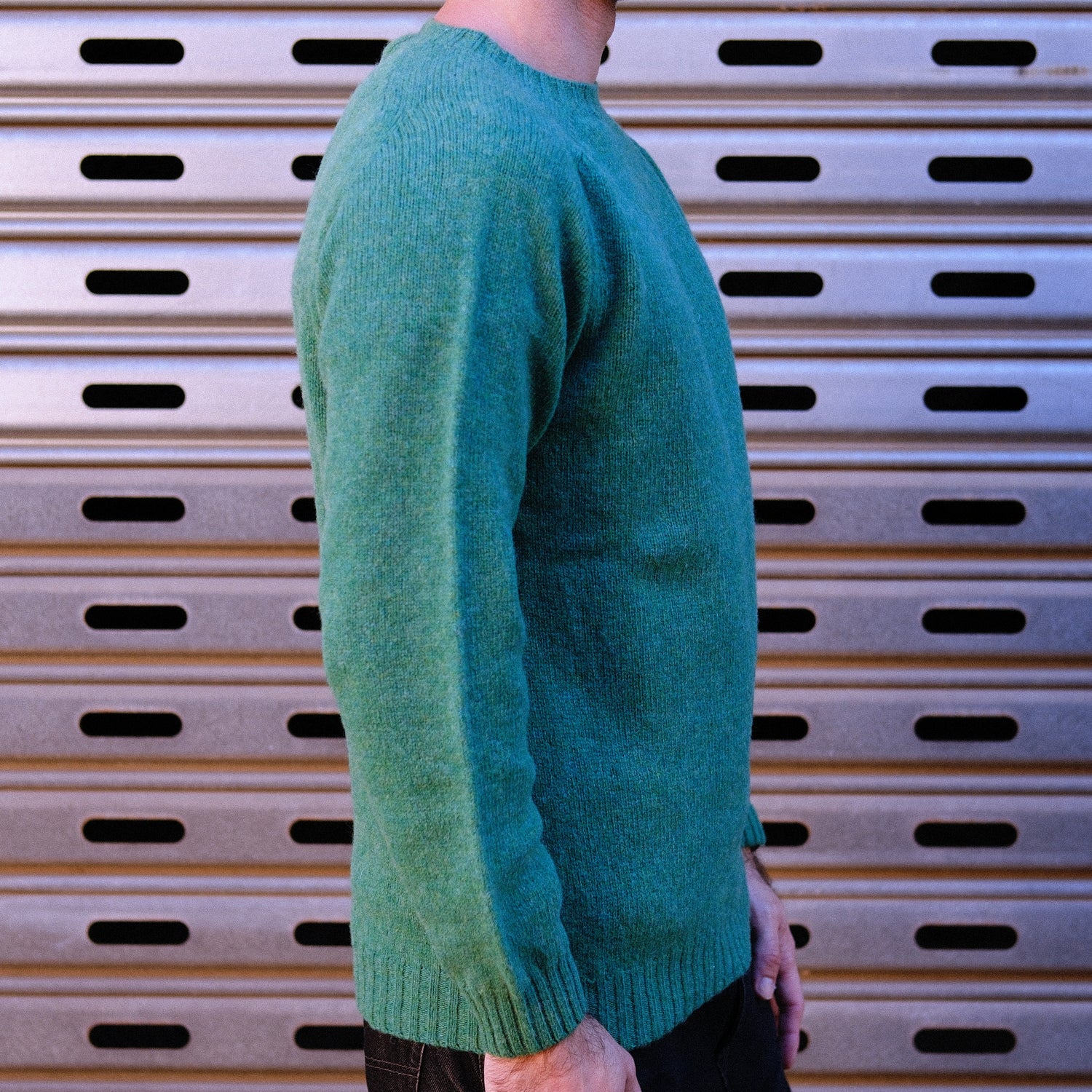 Wool Crew Pullover / Evergreen