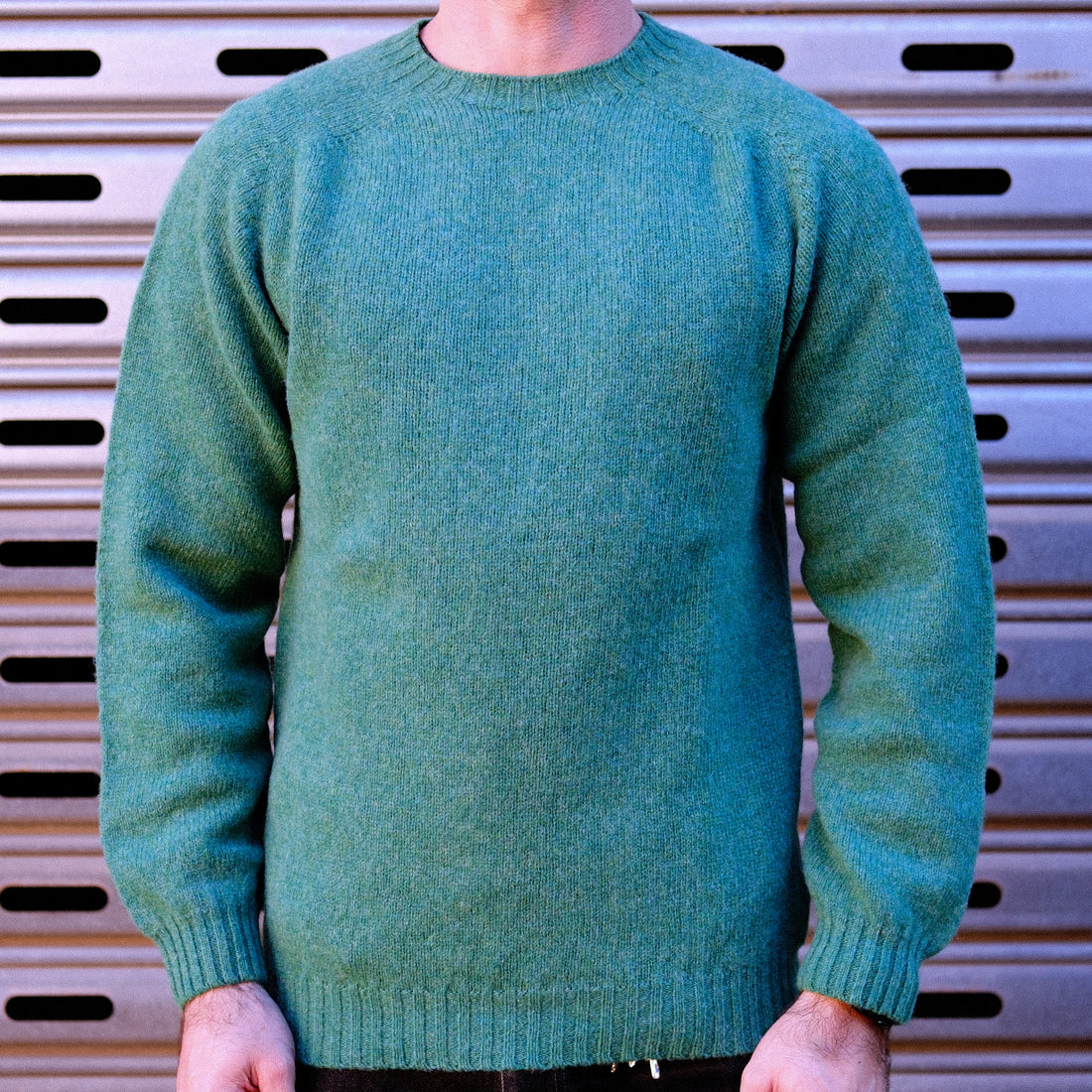 Wool Crew Pullover / Evergreen