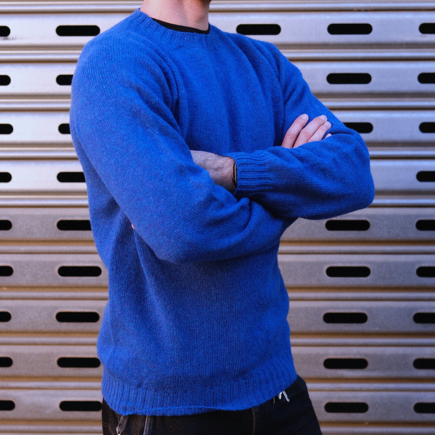 Wool Crew Pullover / Sapphire