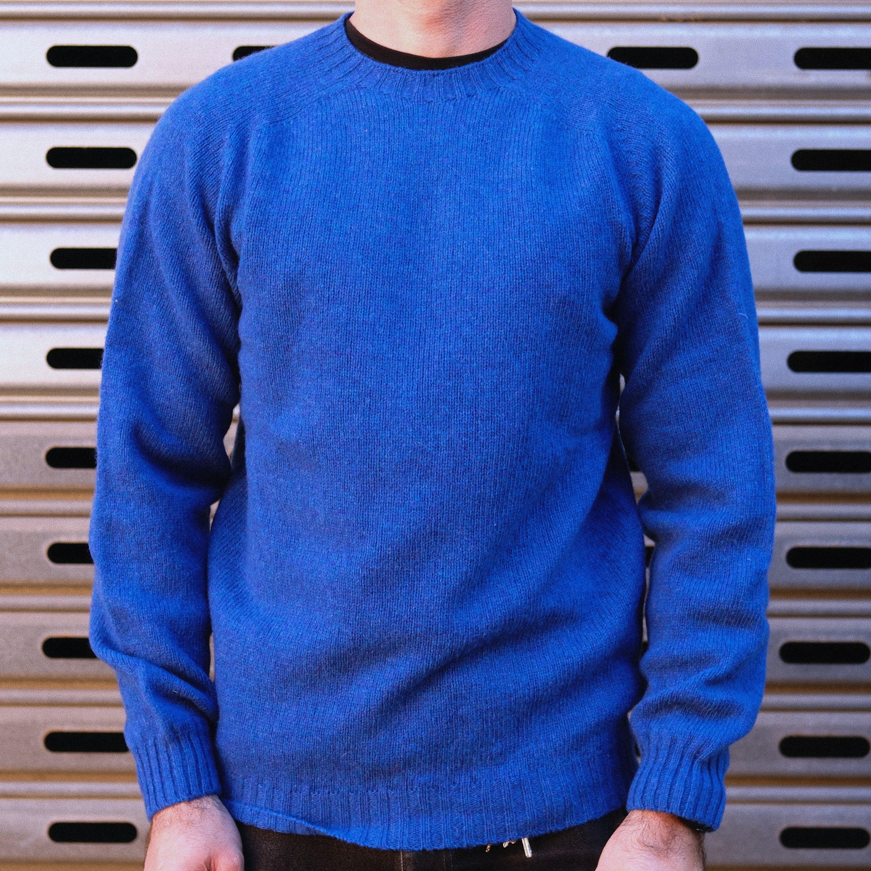 Wool Crew Pullover / Sapphire