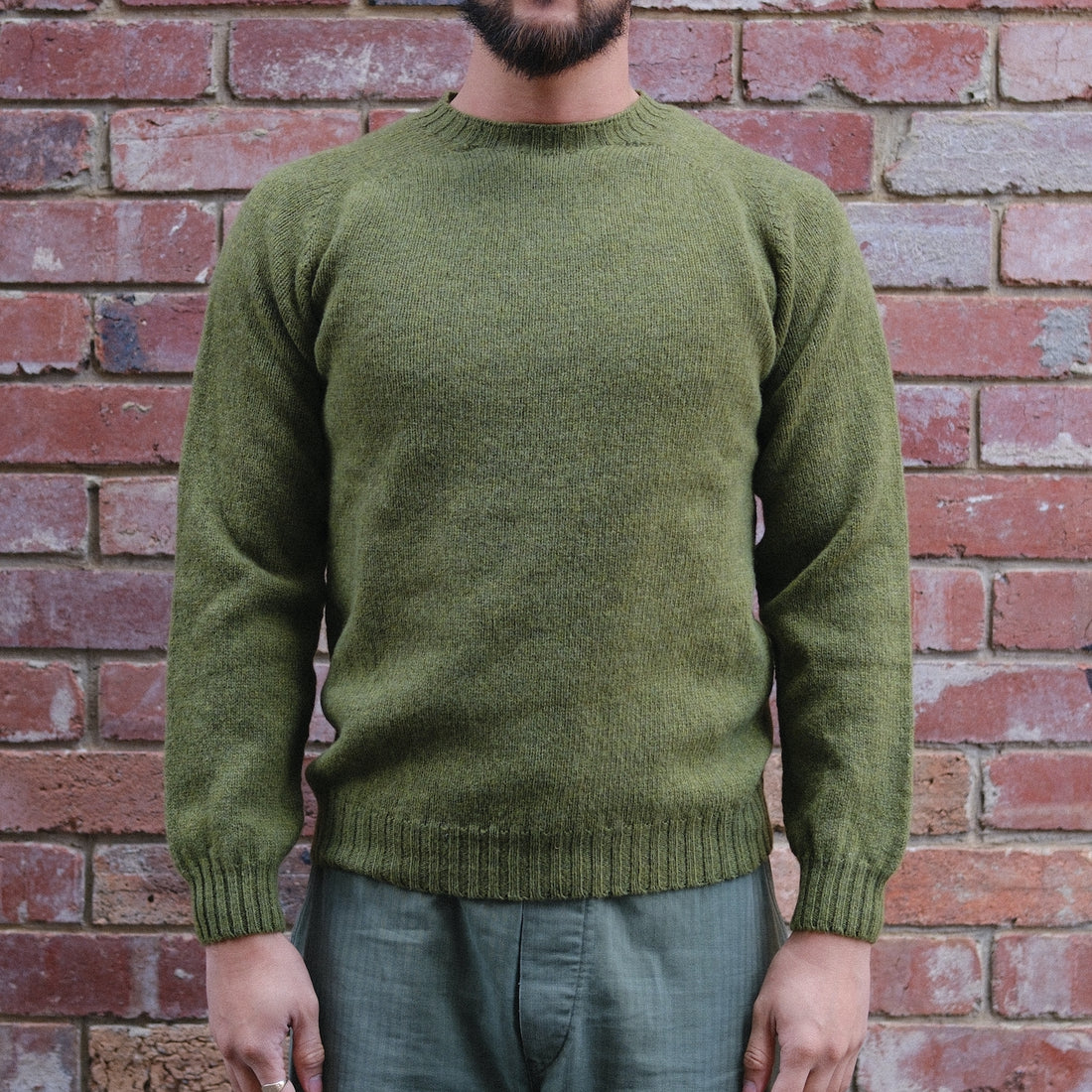 Wool Crew Pullover / Olivegrove