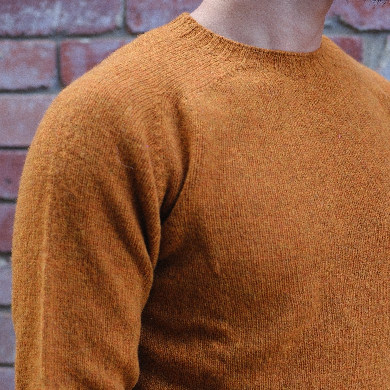 Wool Crew Pullover / Vintage Orange