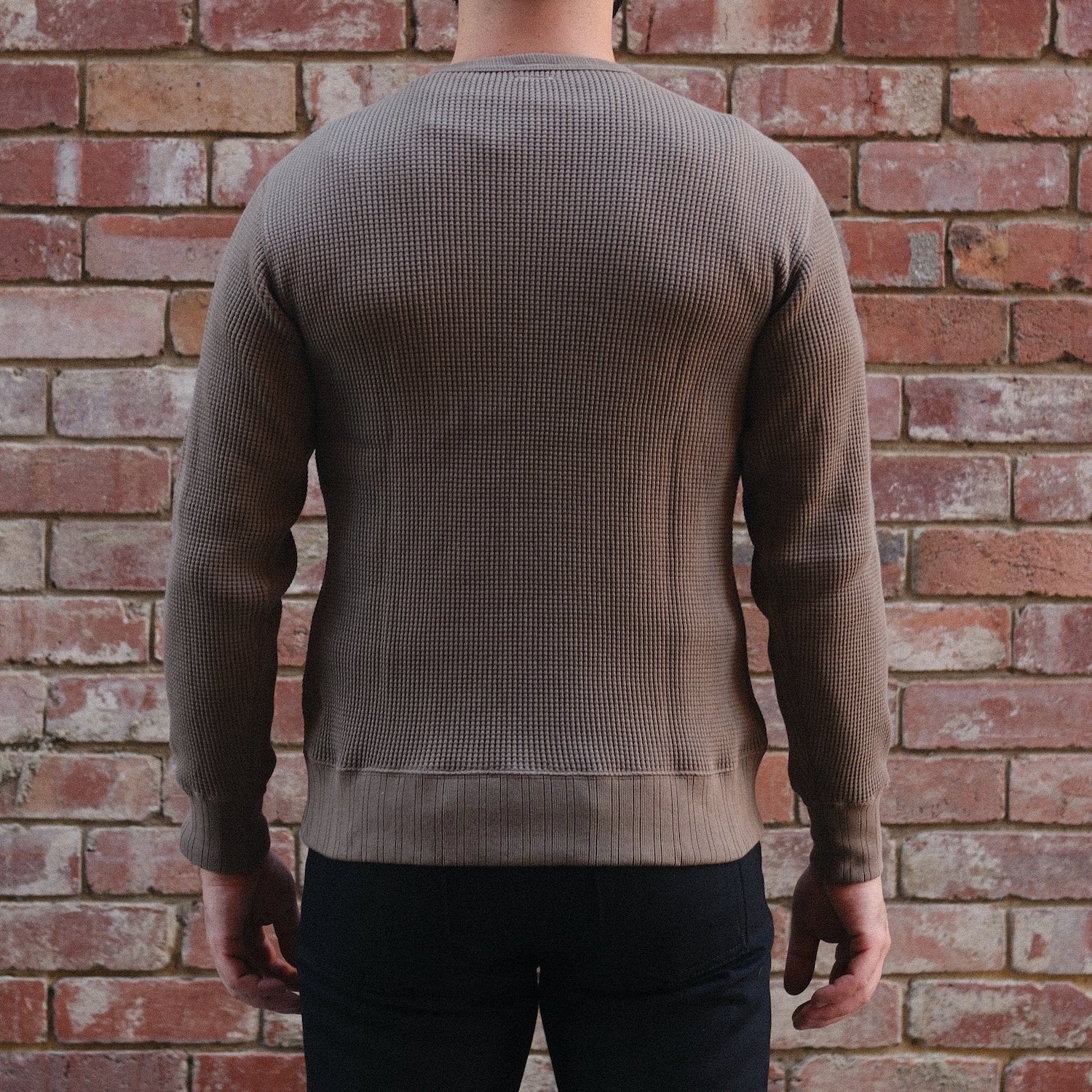 Thermal Sweatshirt/  Waffle Khaki