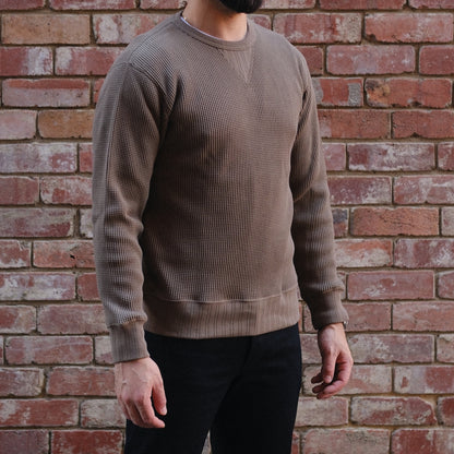Thermal Sweatshirt/  Waffle Khaki