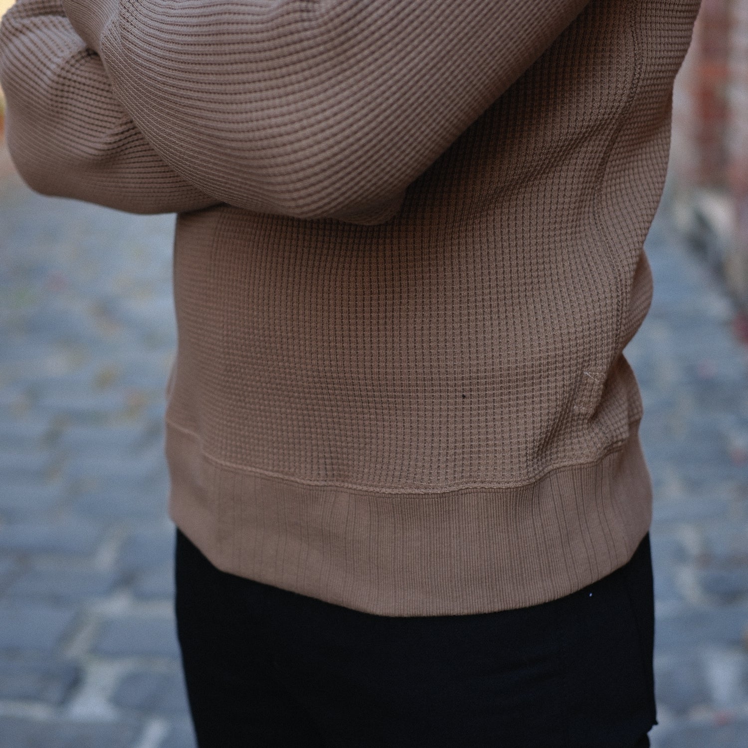 Thermal Sweatshirt/  Waffle Khaki