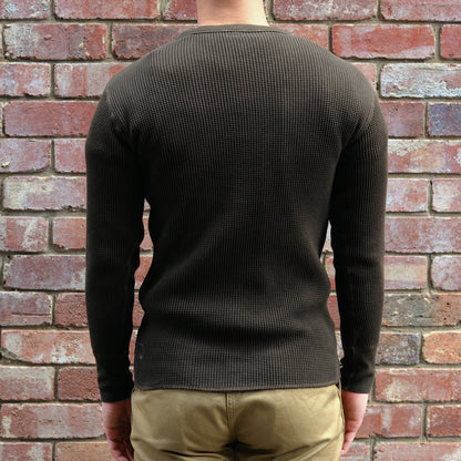 Henley Waffle Tee / Olive