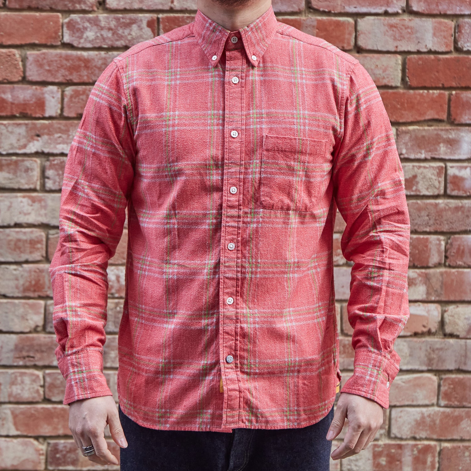 Madras Button Down Shirt / Pink Check