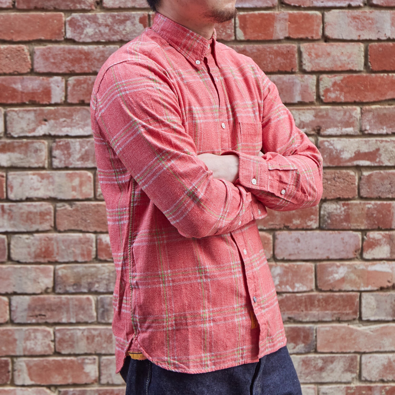 Madras Button Down Shirt / Pink Check